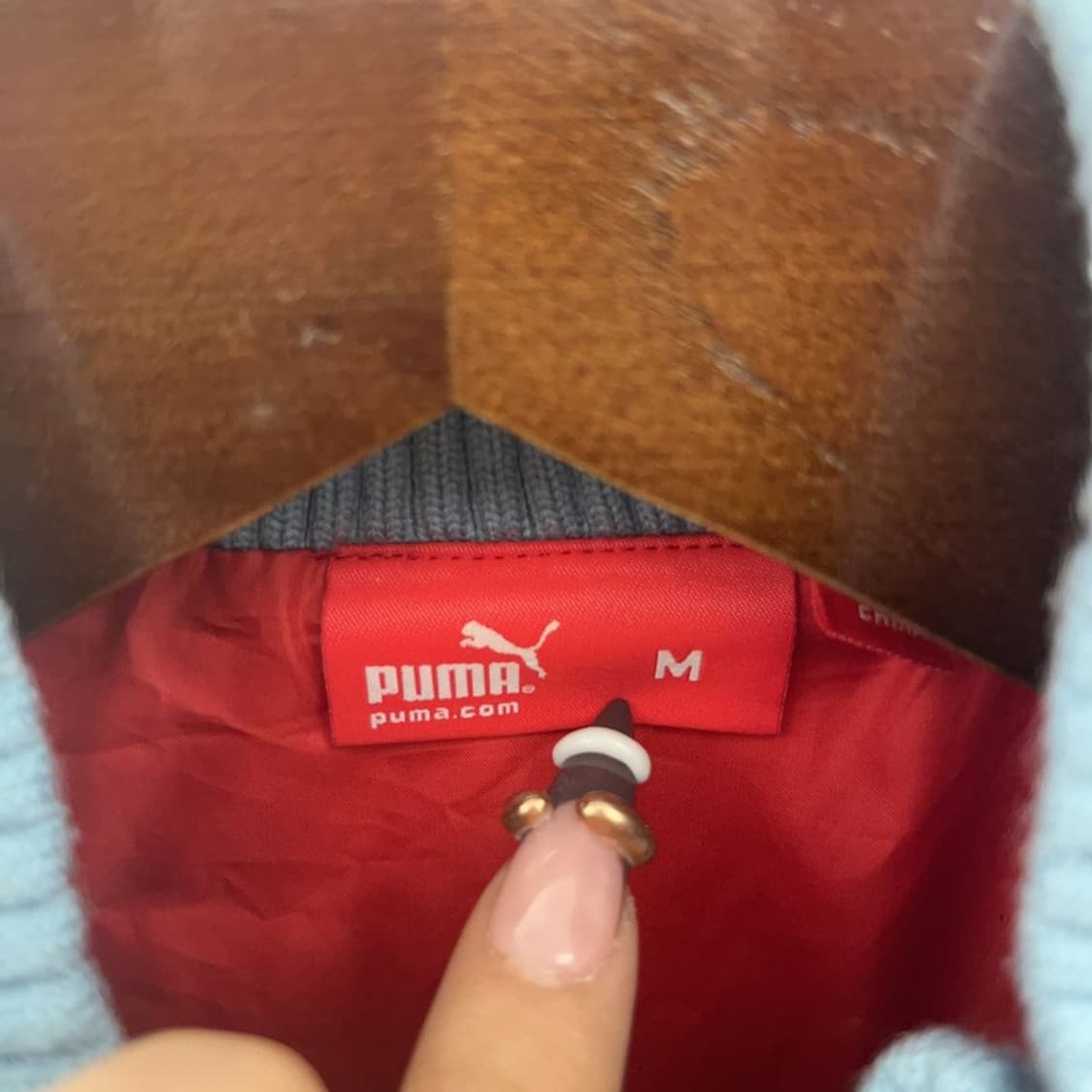 푸마 올드스쿨 레트로 스카이블루 패딩 조끼 M C07645 상품이미지5