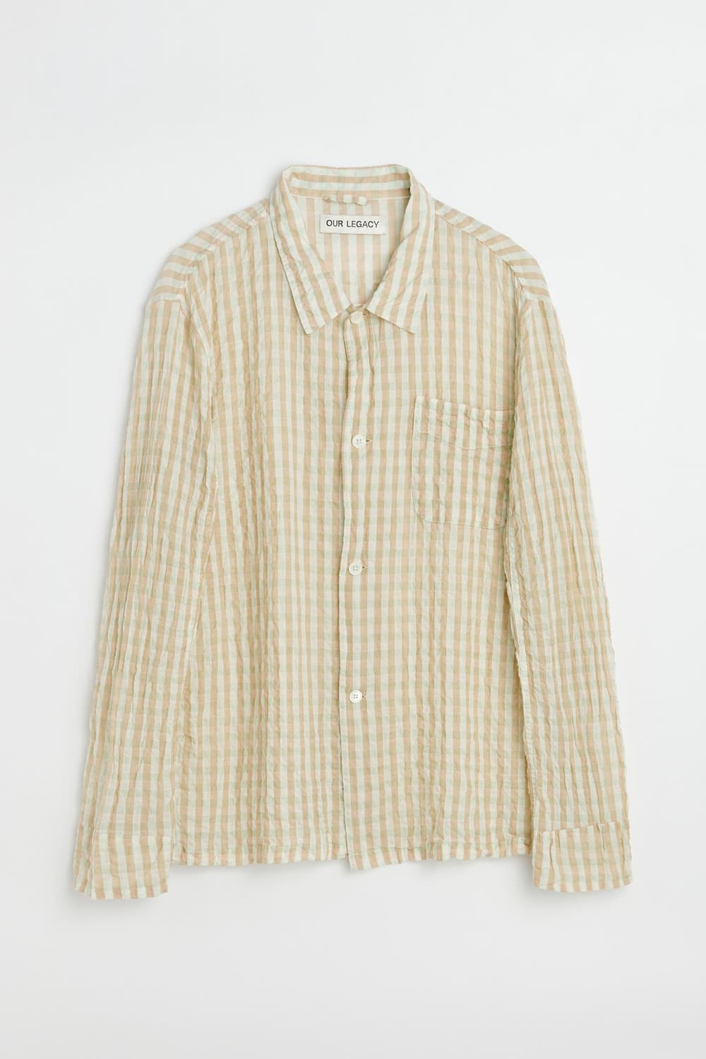 아워레가시 박스 셔츠 바스크 시어서커 체크 상품이미지1