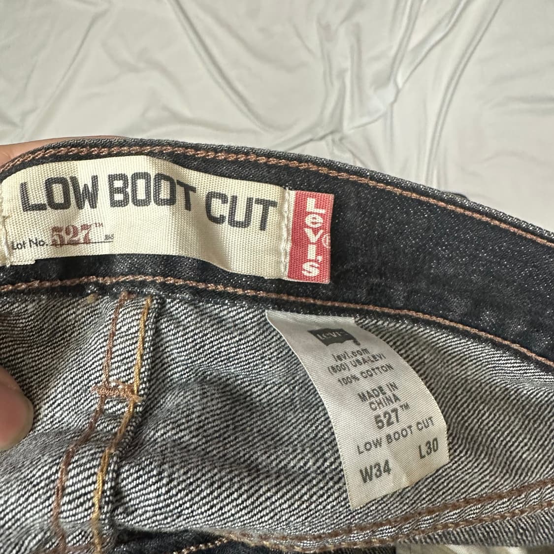 리바이스 569 로우부츠컷 흑청워싱데님진 34 상품이미지4