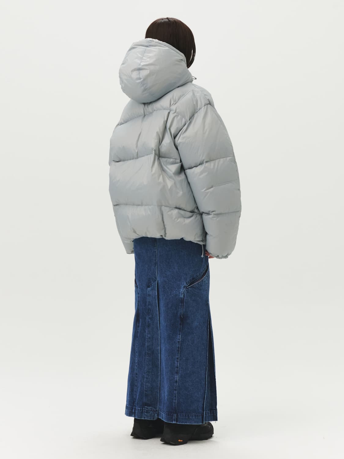 (우먼스 M) 새상품 누마레 이이 EE 우먼스 다운 파카 그레이 상품이미지2