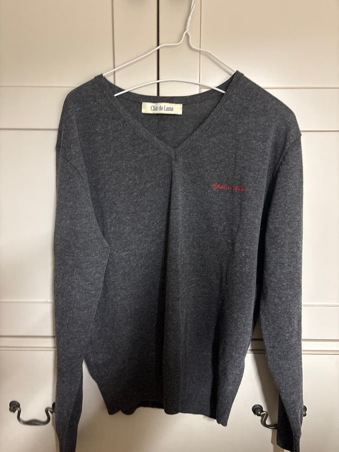 샤드라마 브이넥 니트 상품이미지2