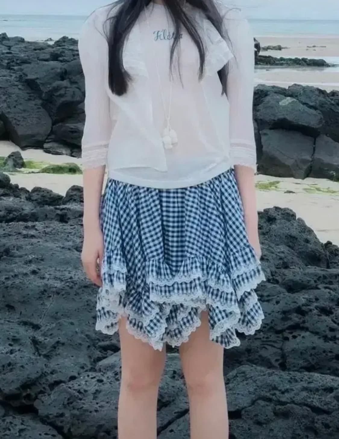 플레따(fletta) 프릴 언발란스 스커트 상품이미지3