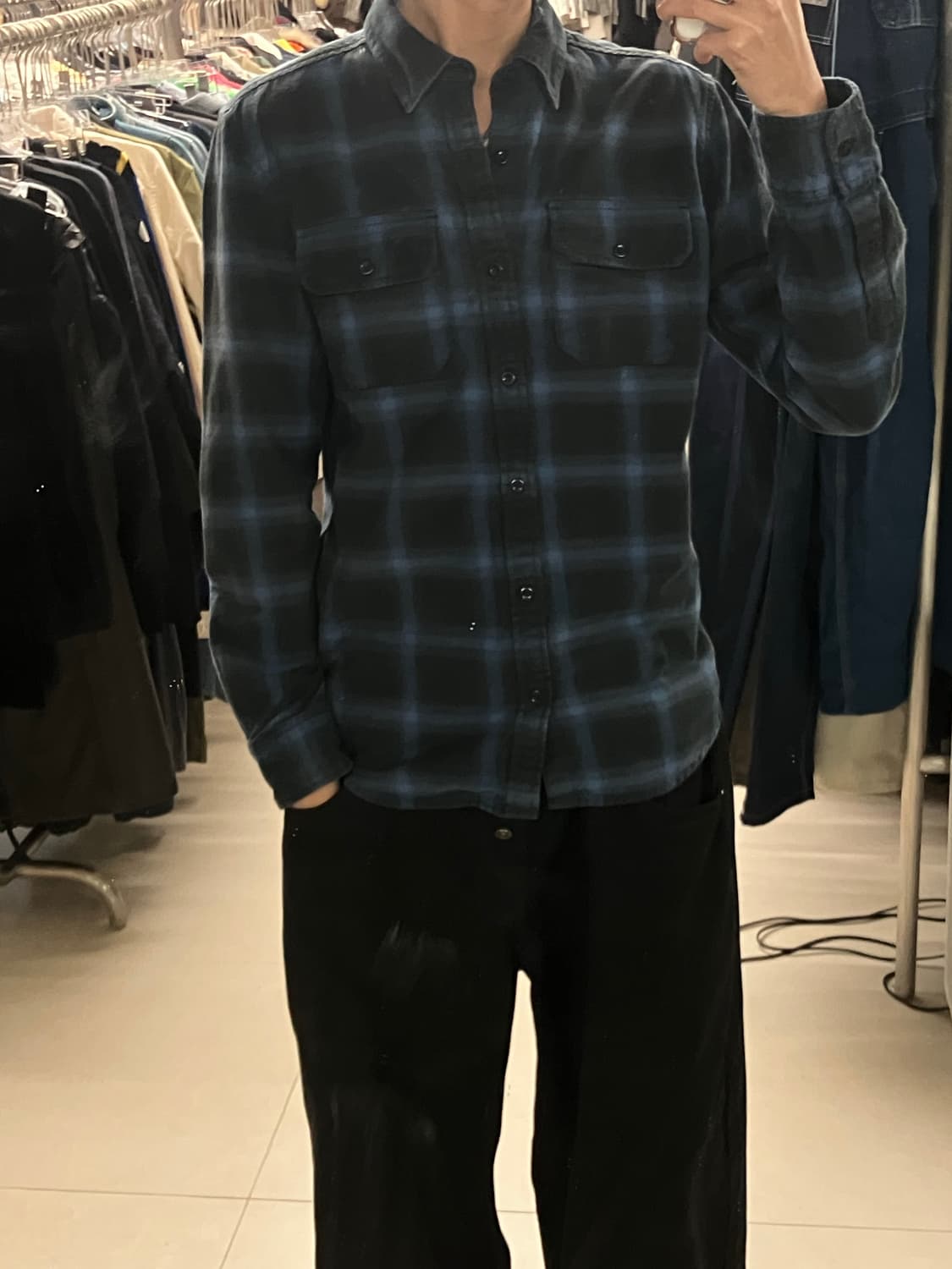 할리데이비슨 체크 플란넬 셔츠 S 상품이미지5