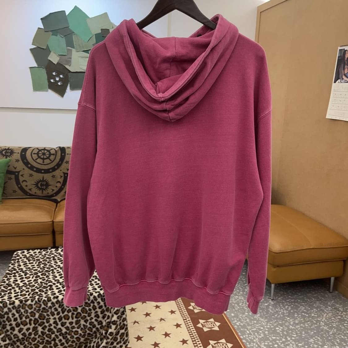 트래블 Y2K 레트로 마젠타 핑크 후드티 M C09067 상품이미지4