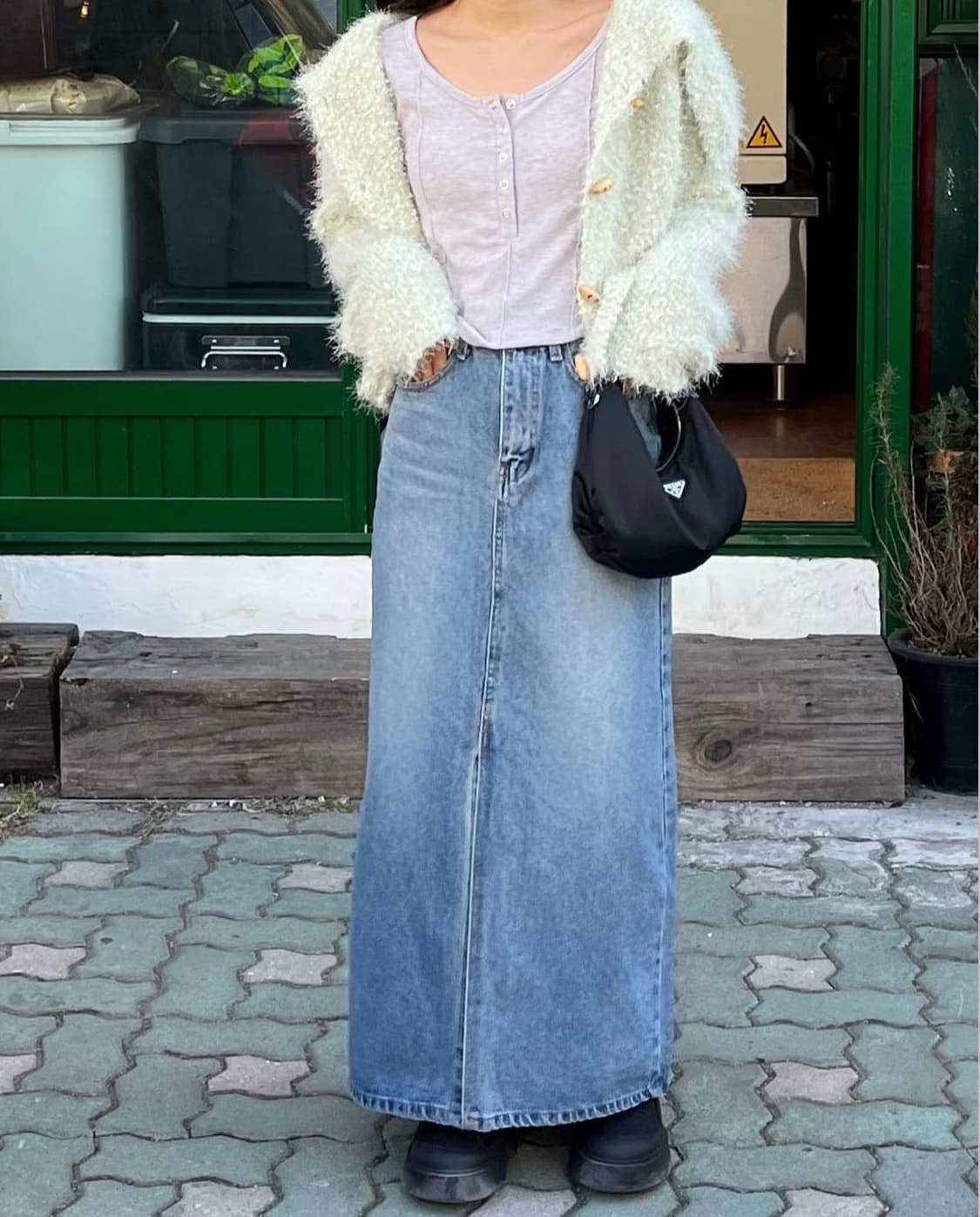 러브코드유 연청 데님 롱 스커트(맥시) 상품이미지2