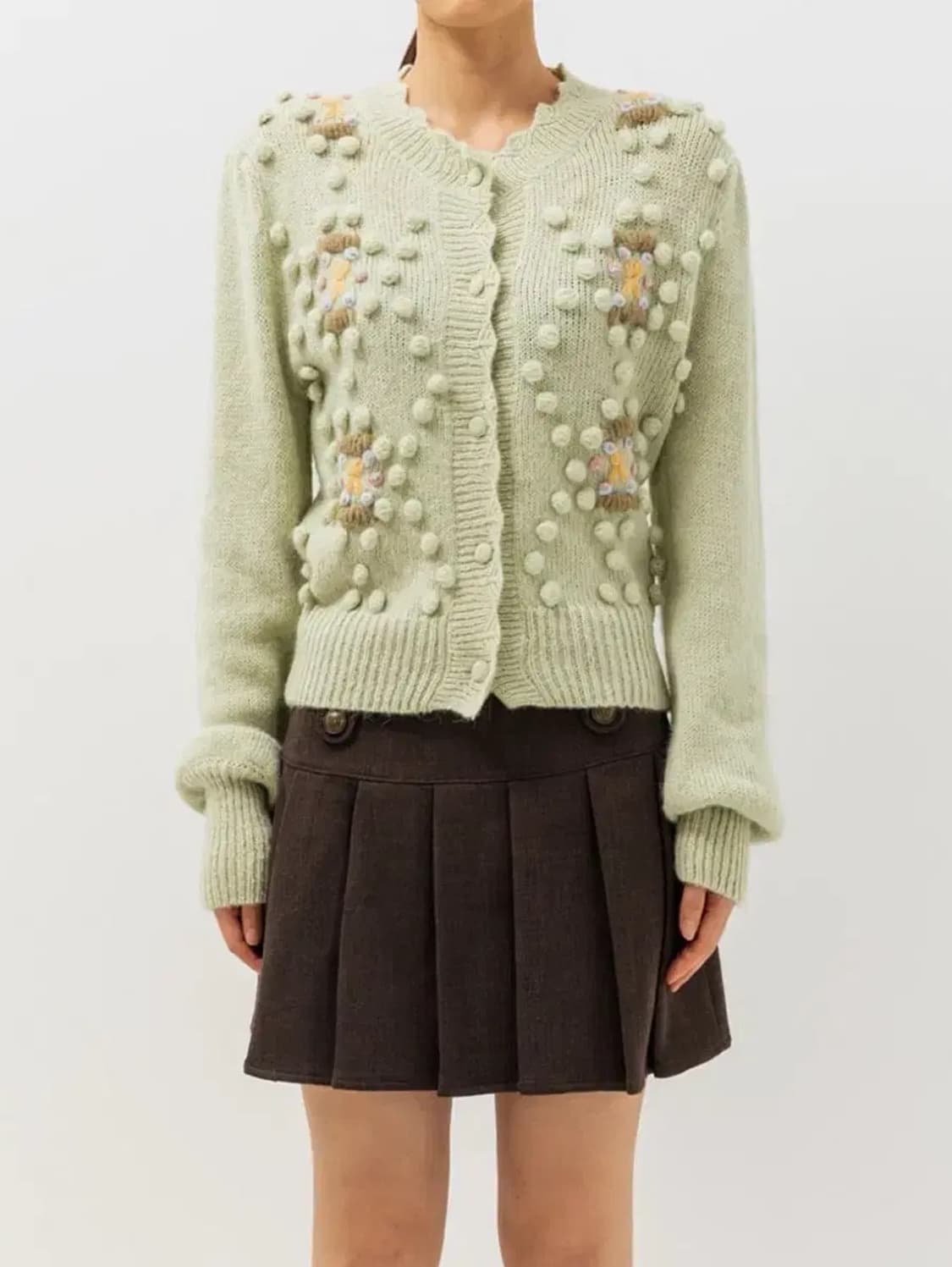 글로니 민트 가디건 박규영 착용 상품이미지1
