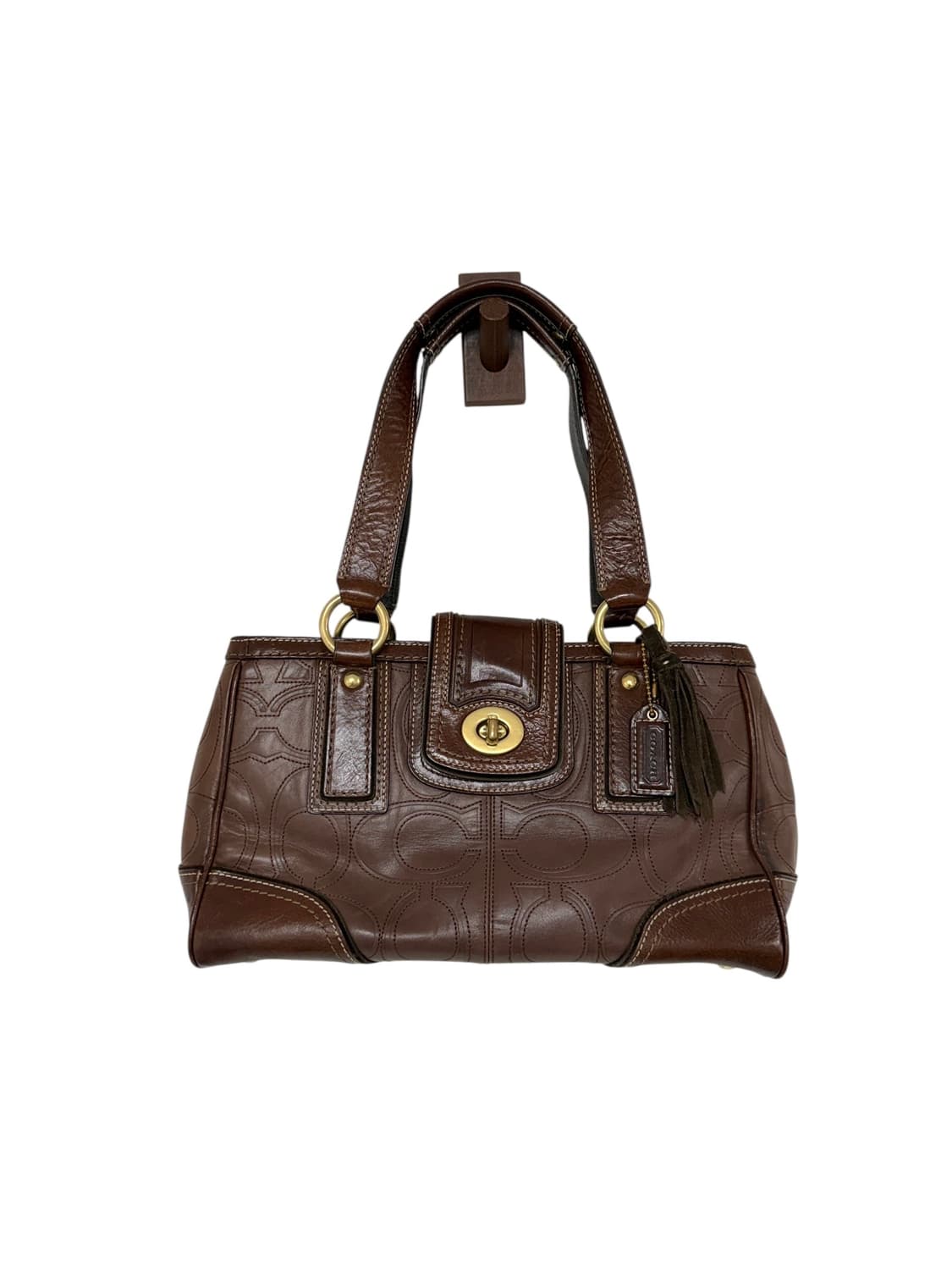 코치 브라운 레더 백 상품이미지1