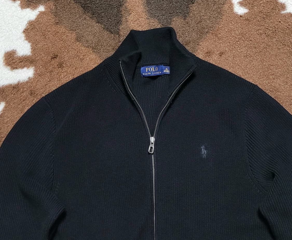 폴로 랄프로렌 남성용 블랙 면 니트(XL) 상품이미지5