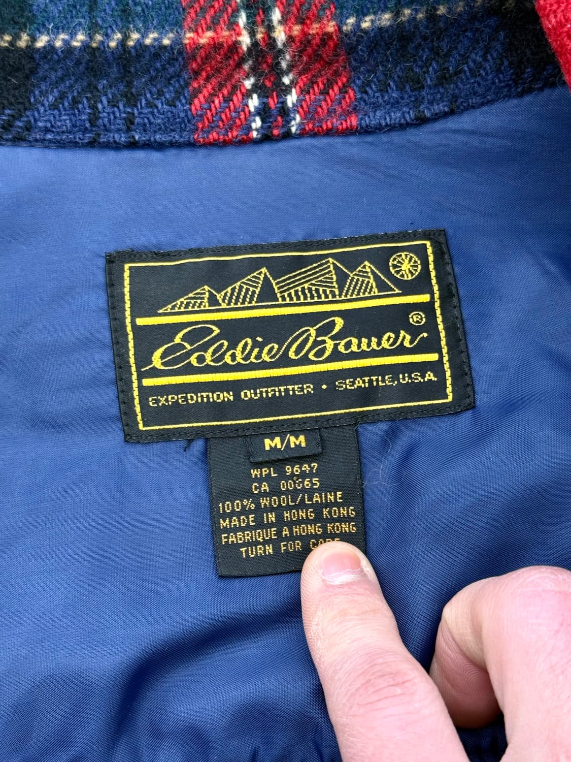 80s 에디바우어 타탄체크 가이드 울 투 포켓 셔츠 상품이미지7