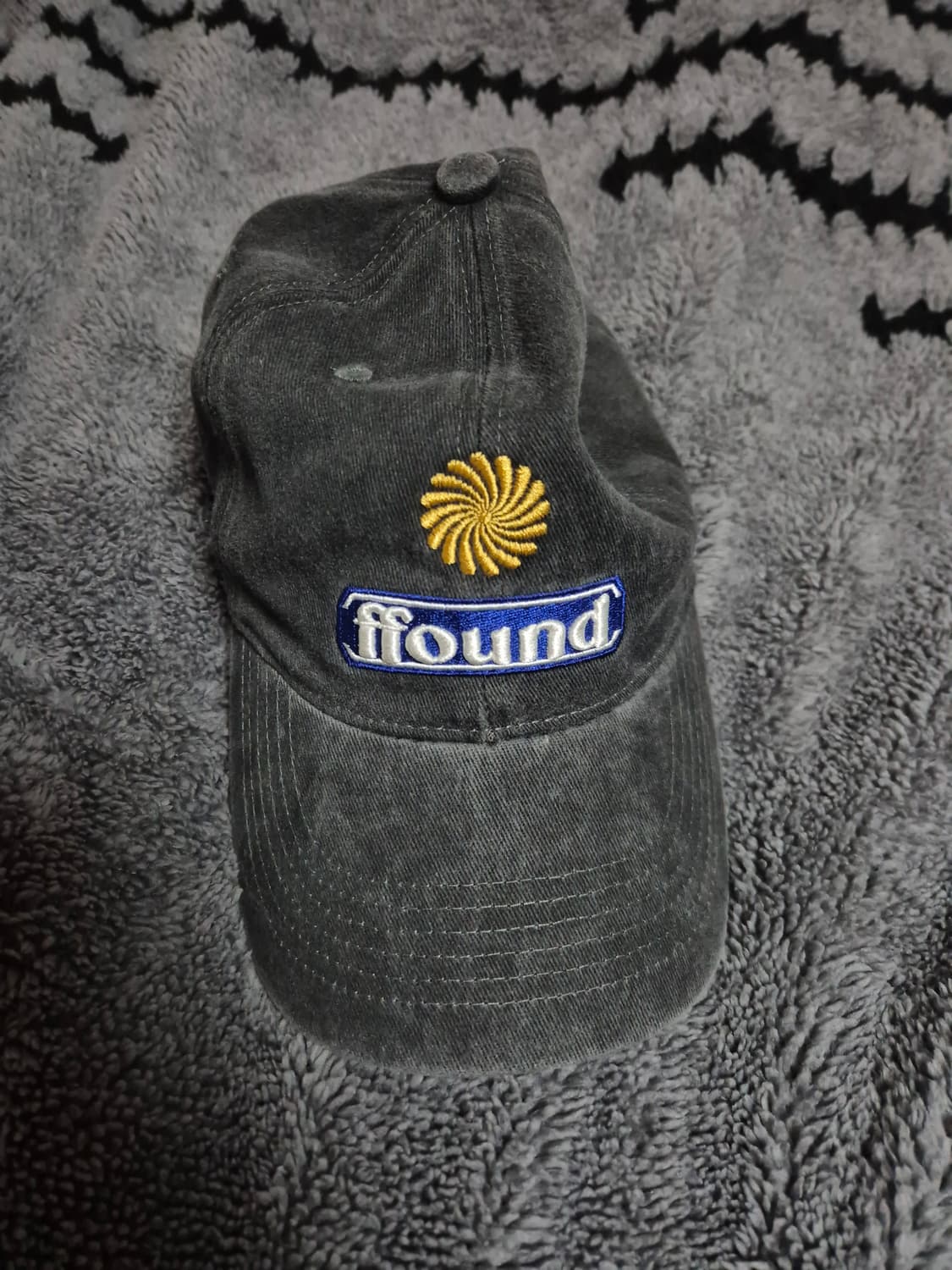 파운드3 스톤 워시드 볼캡 차콜 상품이미지1