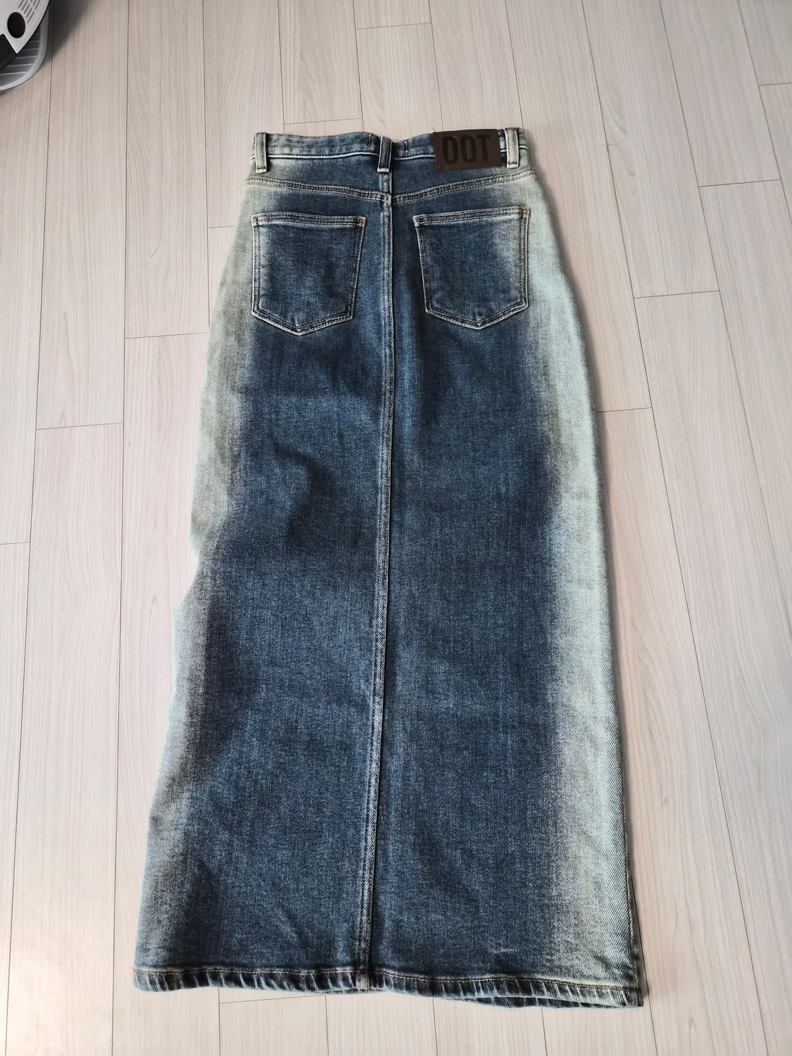 [OOT Seoul] 빈티지 워싱 데님 롱 스커트 (앞트임) 상품이미지5