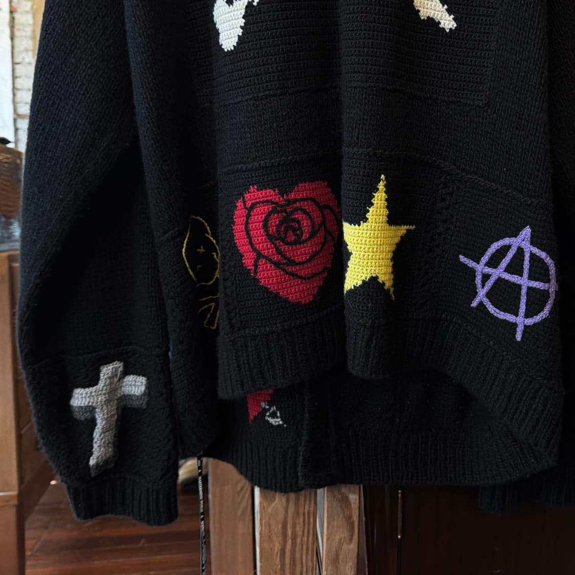 마스터마인드 캐시미어 자수 가디건 상품이미지6