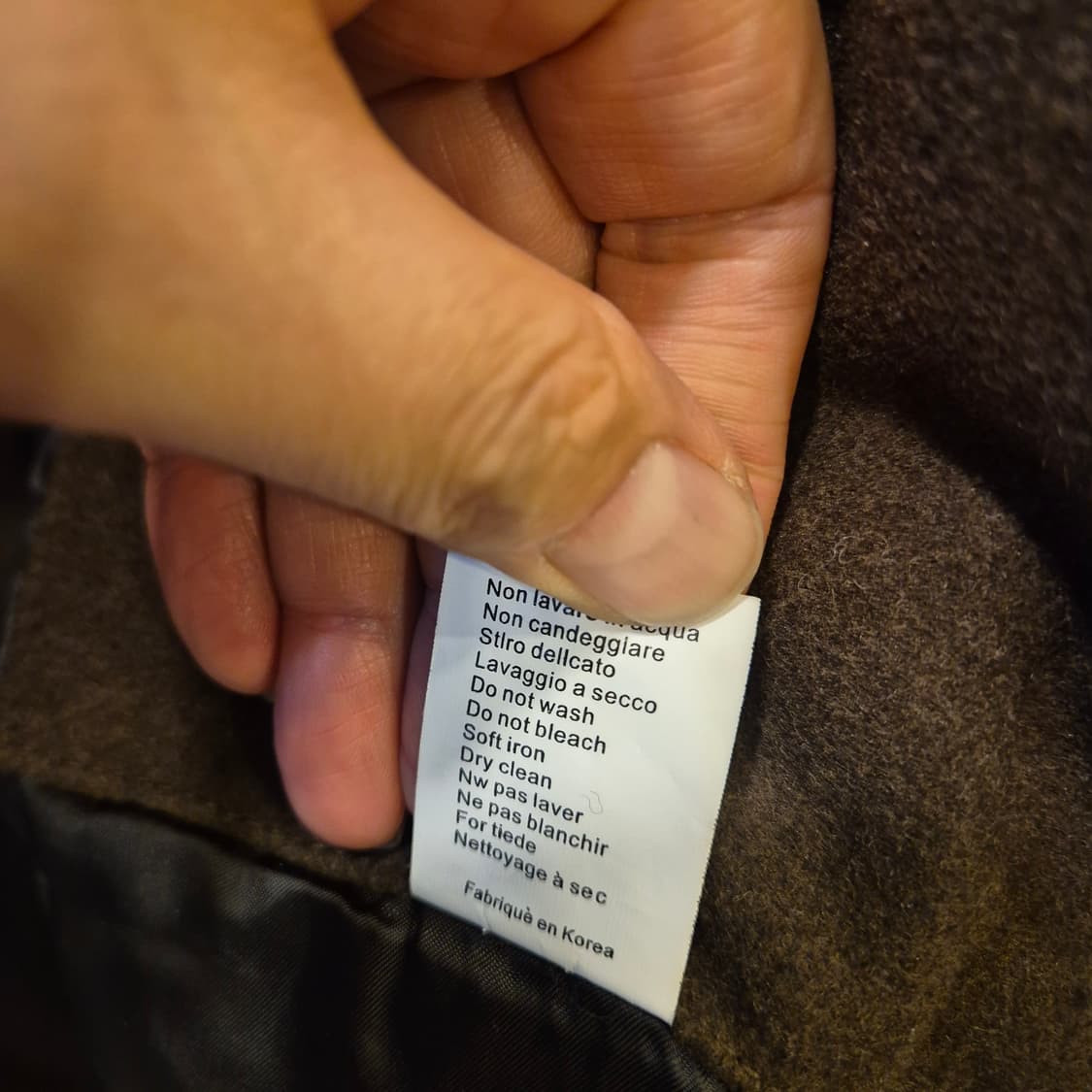 실사이즈 L~XL(착샷잇음) 브라운 울 롱코트 상품이미지8