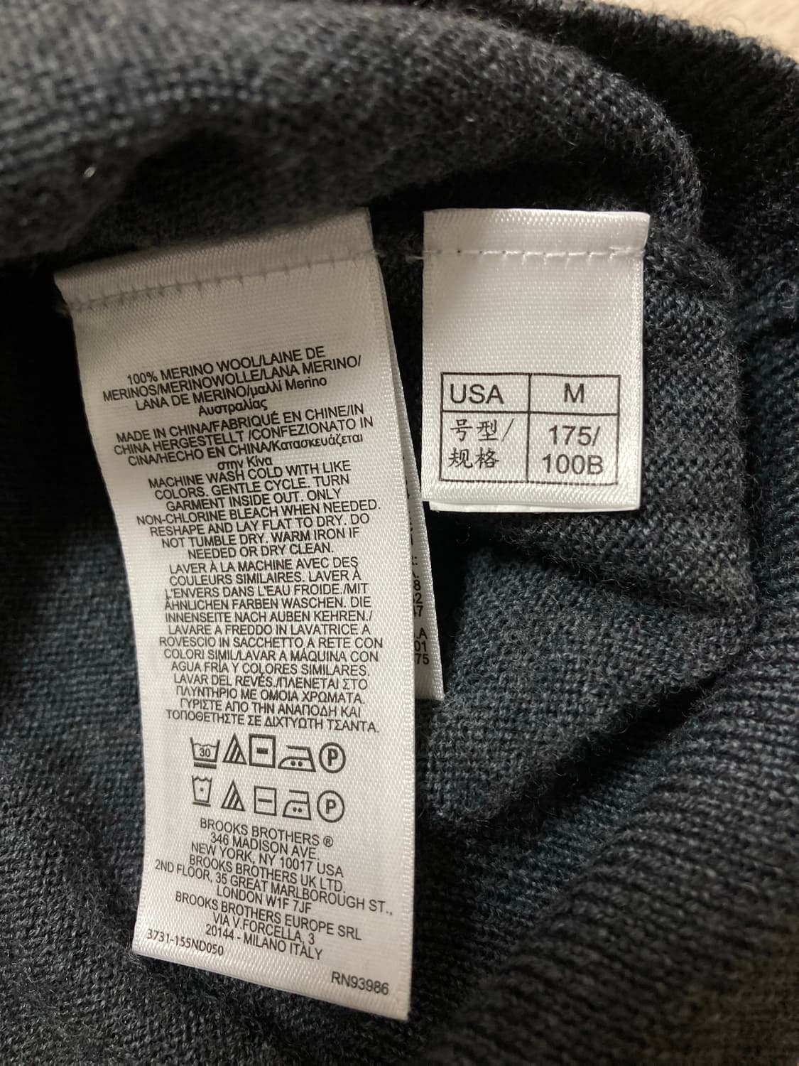 브룩스브라더스 울 카라 니트 M(100) 판매 상품이미지8