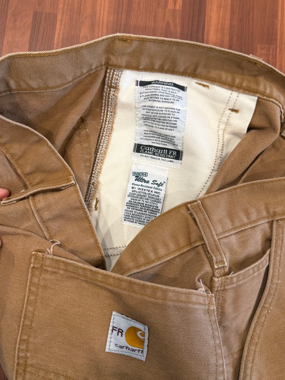 00s Carhartt 덕 캔버스 싱글니 FR 카펜터 워크팬츠 (USA) 상품이미지10