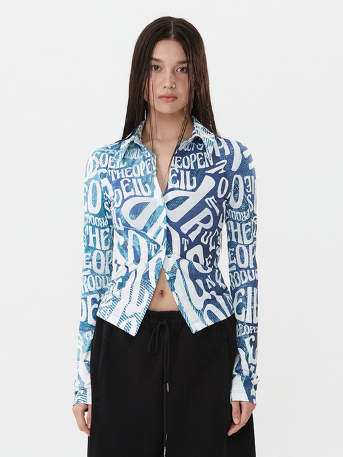 더오픈프로덕트 버튼 다운 SOEIL 셔츠 데님 블루 [조이 착용] 상품이미지2