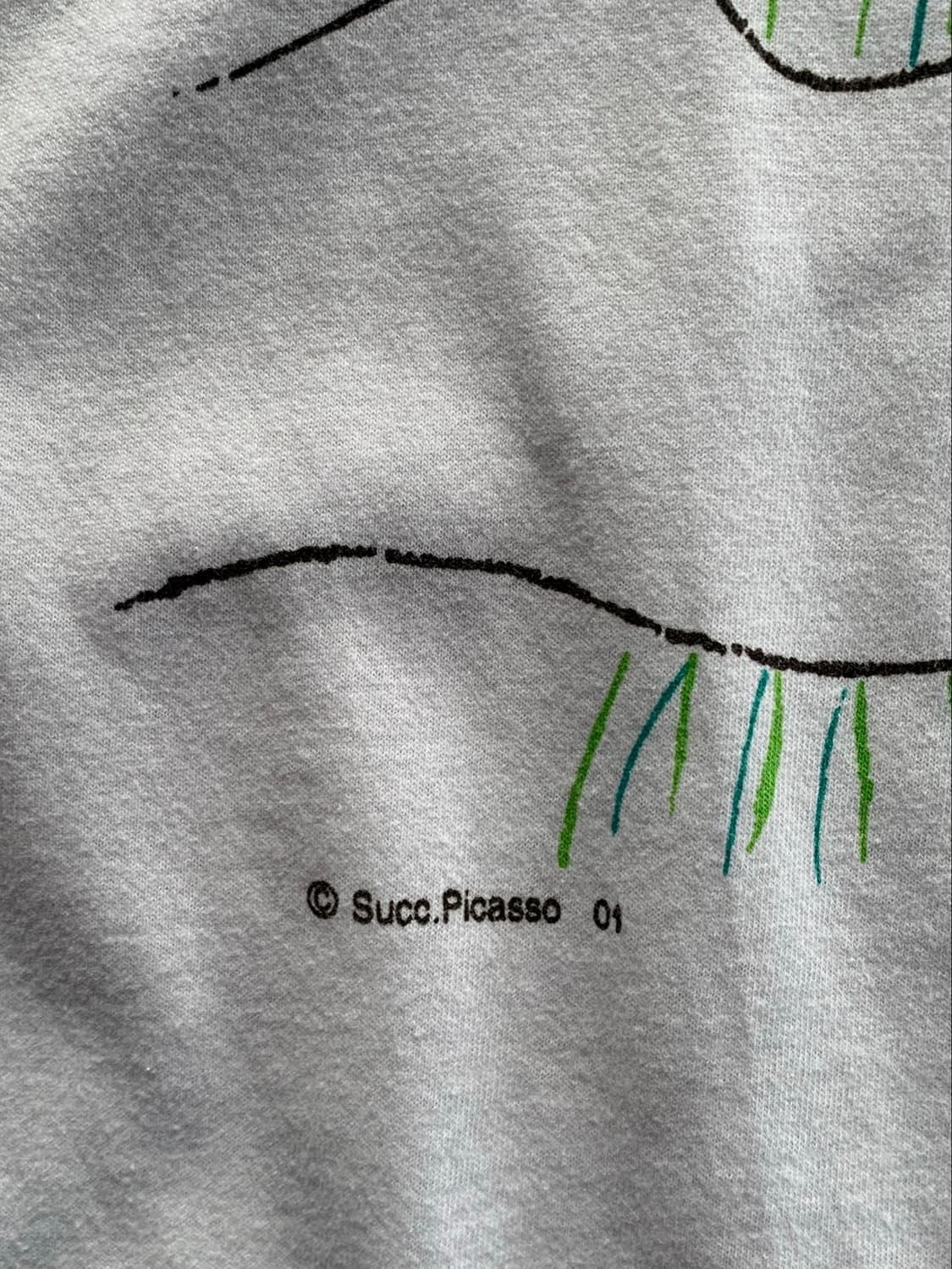 2001 피카소 평화의 꽃다발 프린팅 티셔츠 상품이미지3