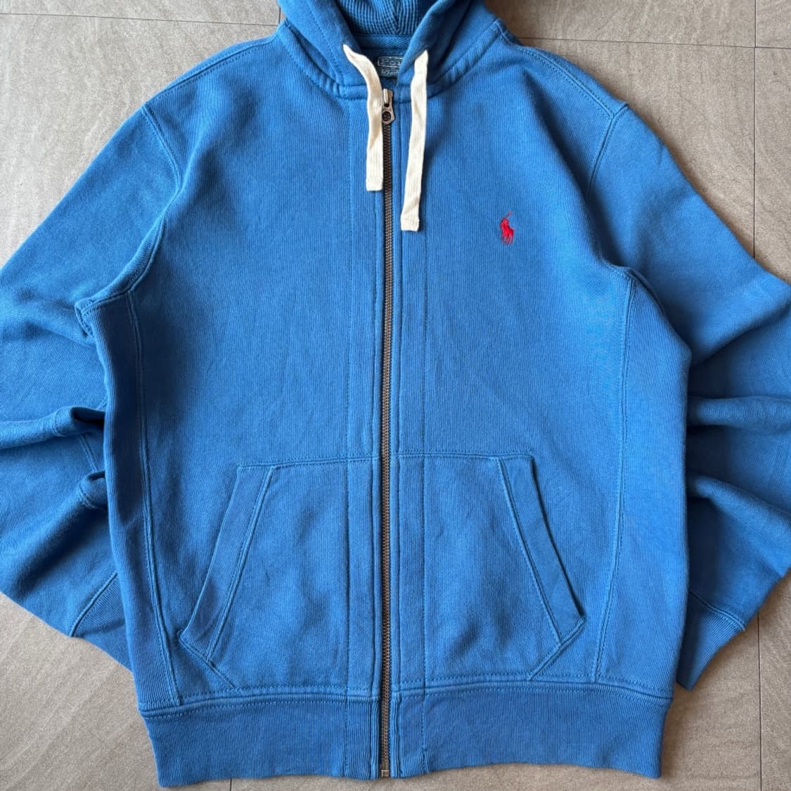 폴로 정품 블루 후드 집업 자켓 상품이미지4