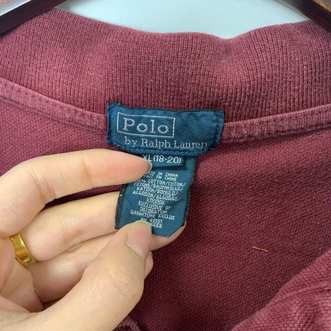 폴로 랄프로렌 빅포니 버건디 긴팔 카라티 상품이미지6