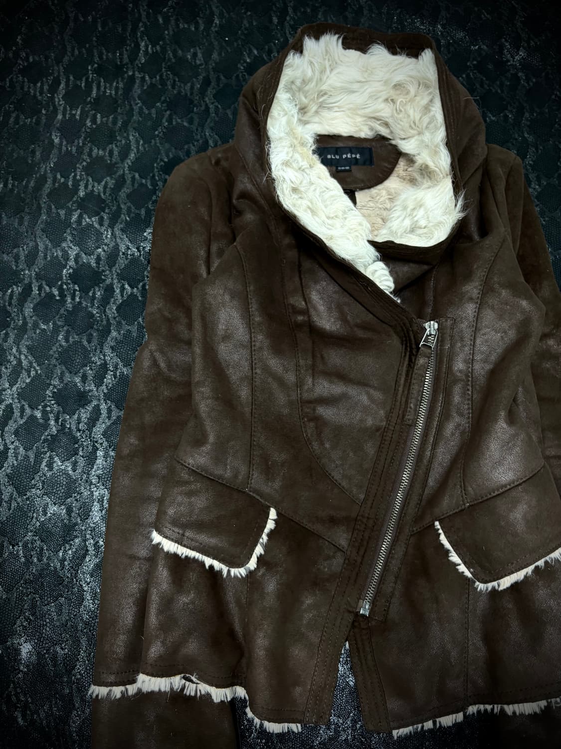 “Vintage” 00’s Side Zipper Brown Draped  상품이미지9