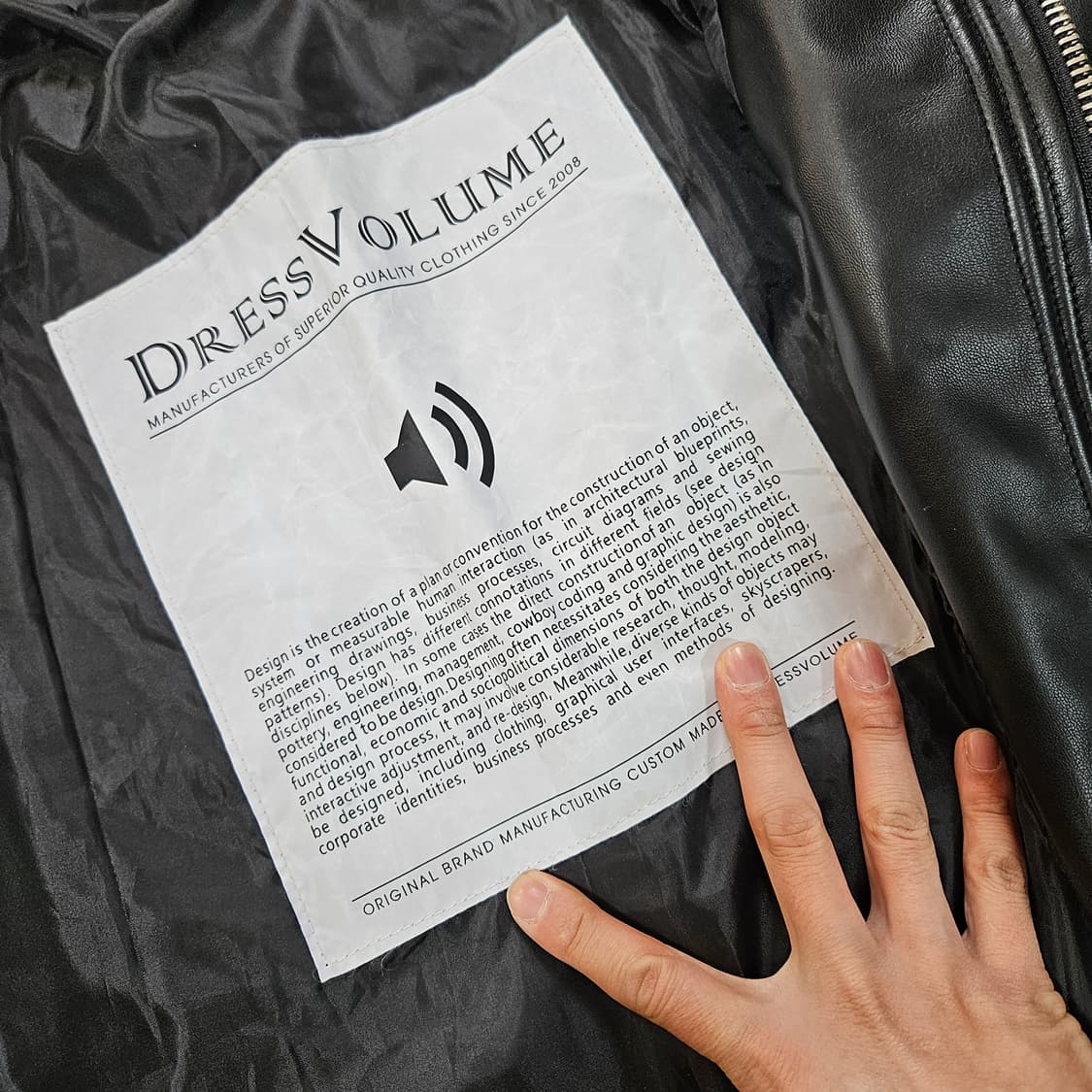 드레스볼륨 21ss 하이넥 루즈핏 비건 가죽 자켓 Free 상품이미지7