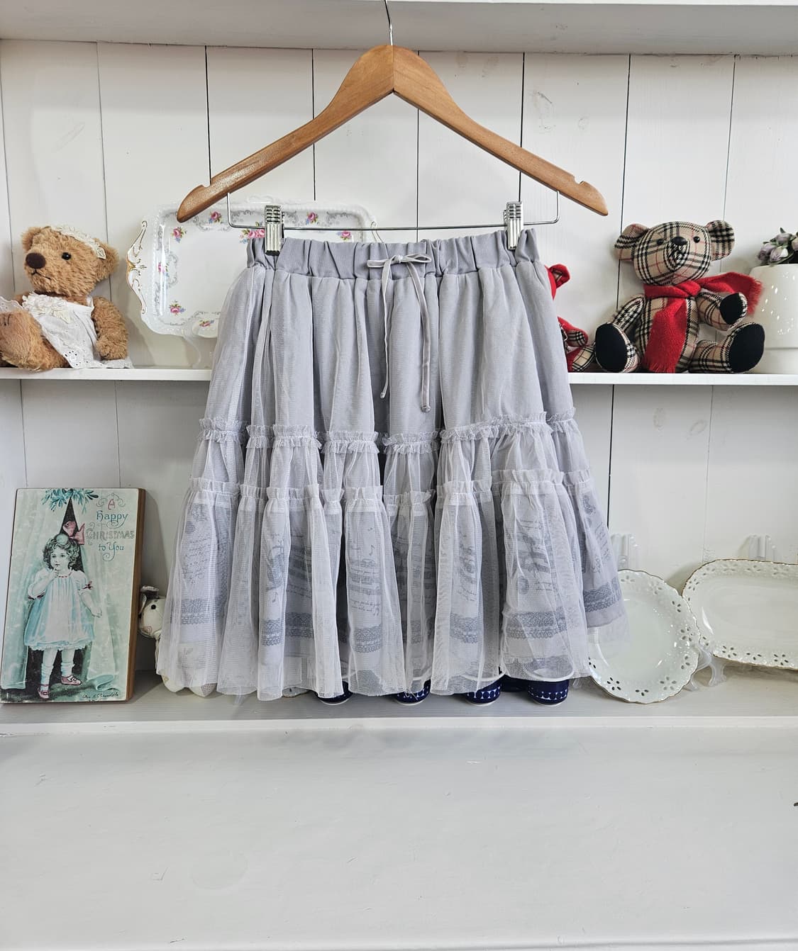 (Axes Femme) 레이스 튤 레이어드 스커트 상품이미지1