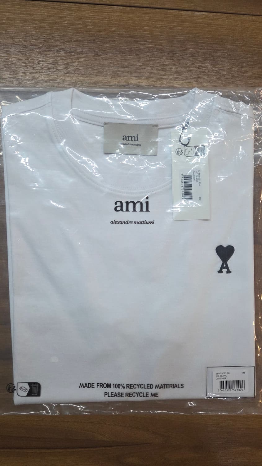 아미 블랙로고 화이트 M(새상품/정품) 상품이미지1