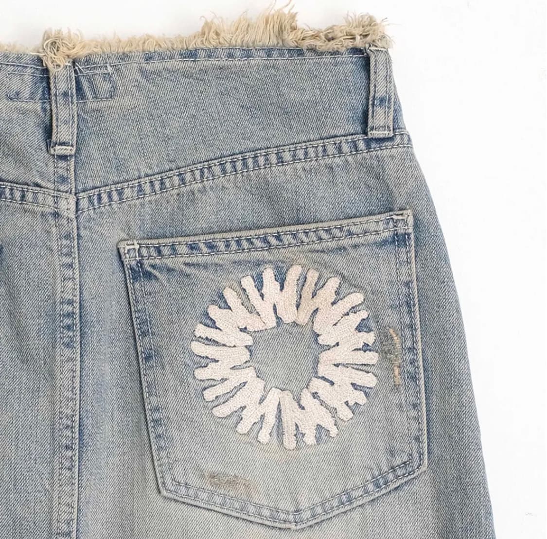 999휴머니티 컷팅 데님 스커트 상품이미지2