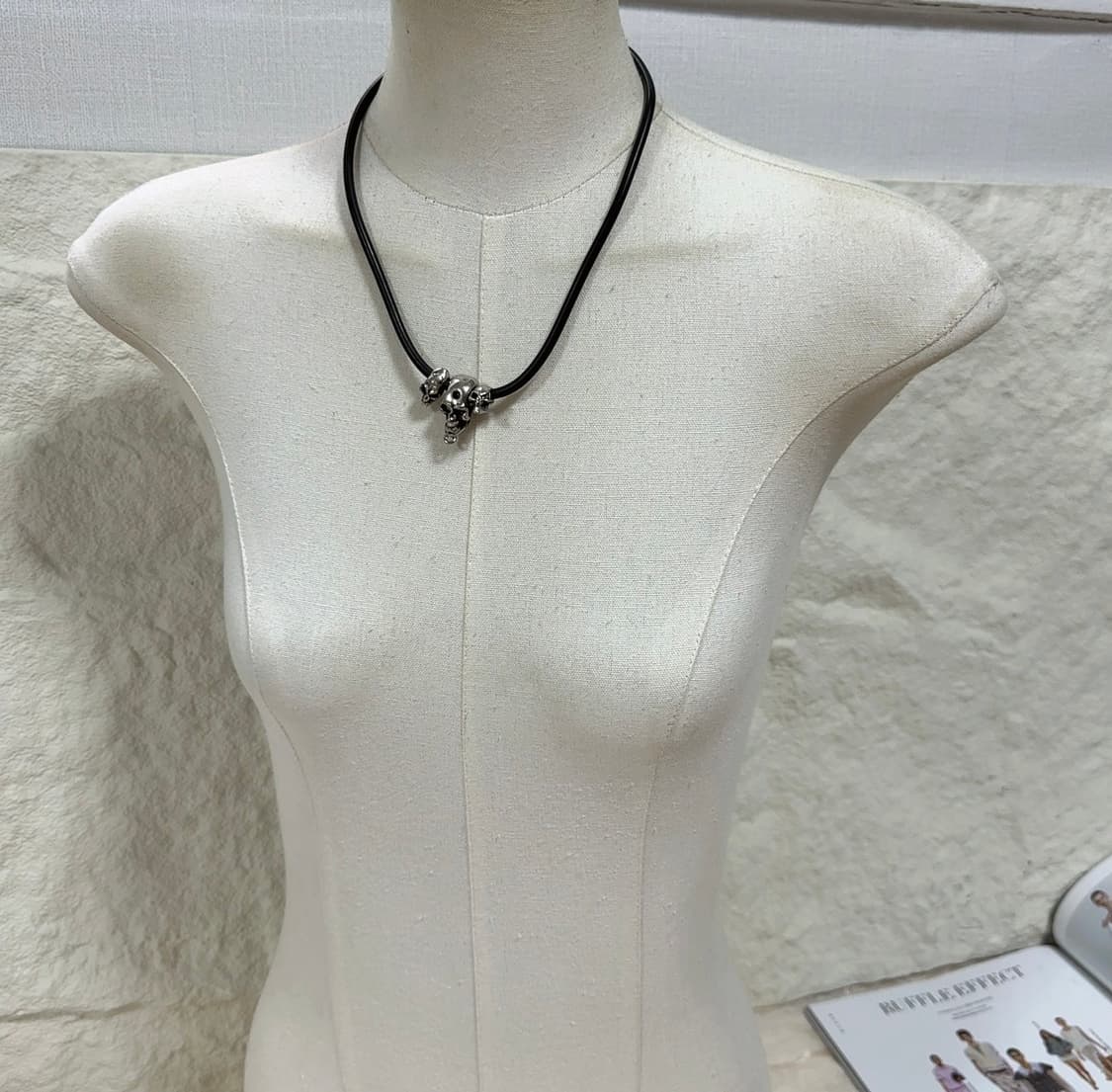 빈티지 일본 고딕 해골 목걸이 상품이미지1