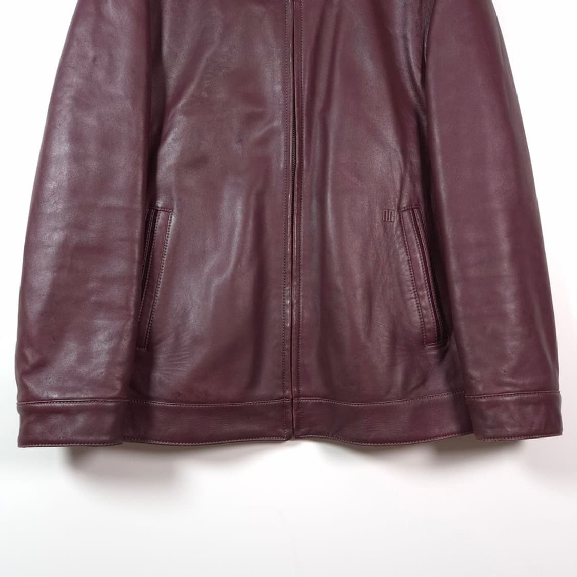 마에스트로 천연 양가죽 스탠드칼라 블루종 자켓 L 상품이미지4