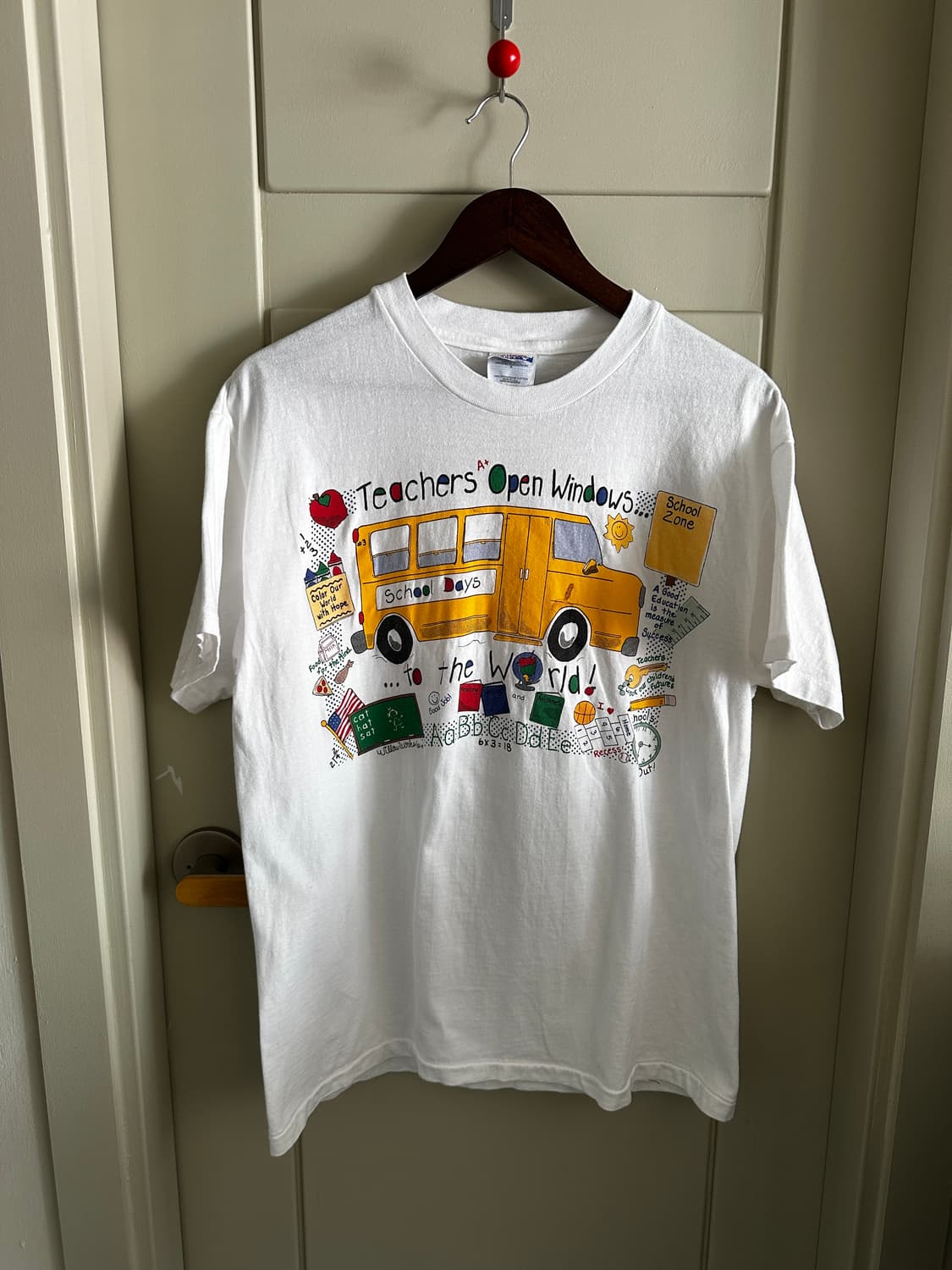 90s Hanes BEEFY-T USA 프린팅 티셔츠 상품이미지1