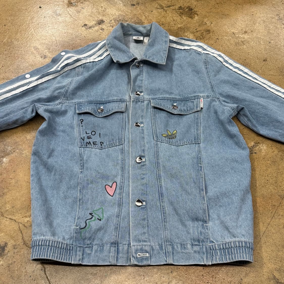 아디다스 연청 트랙탑 데님 자켓 상품이미지3