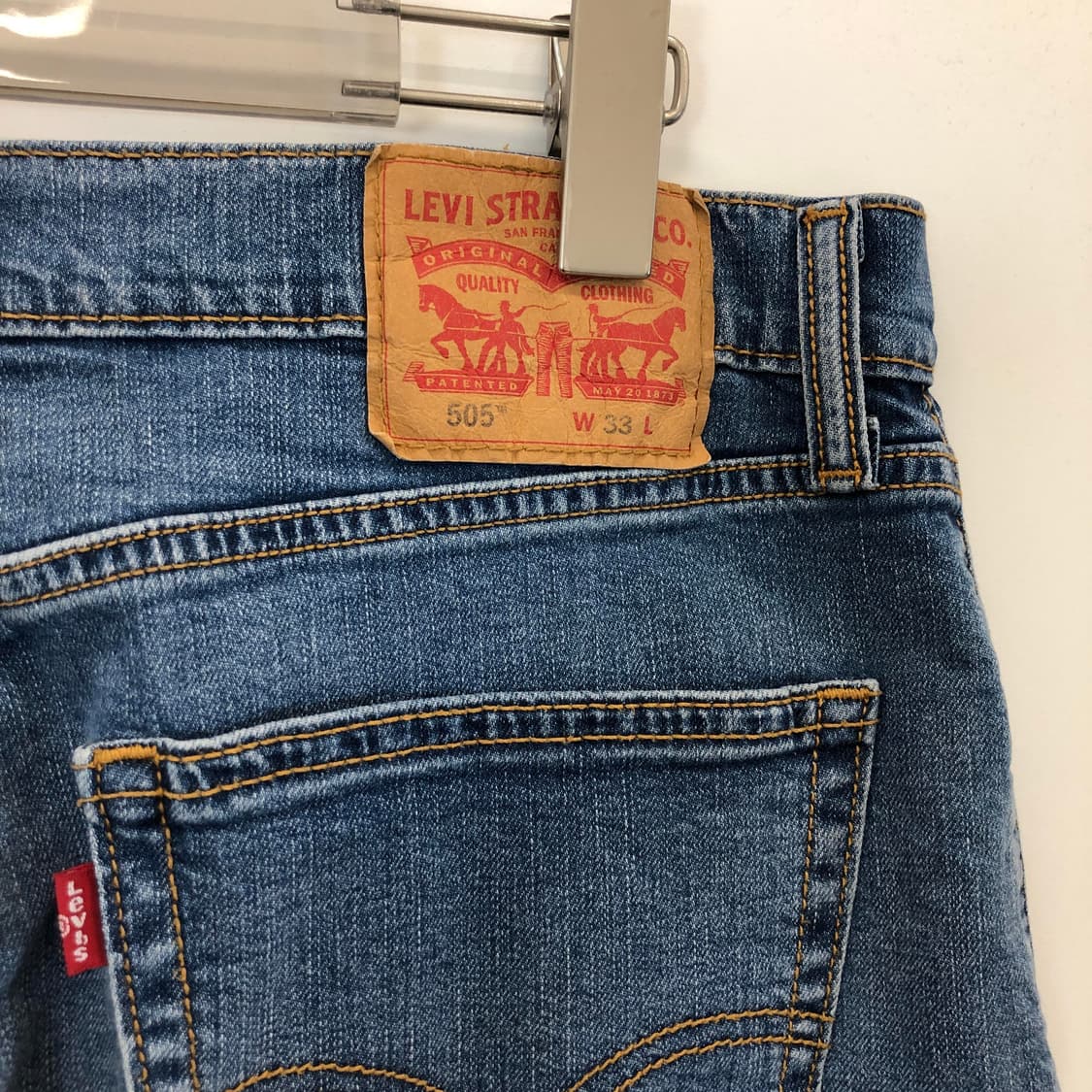 리바이스 505 데님반바지 33 인치 상품이미지4