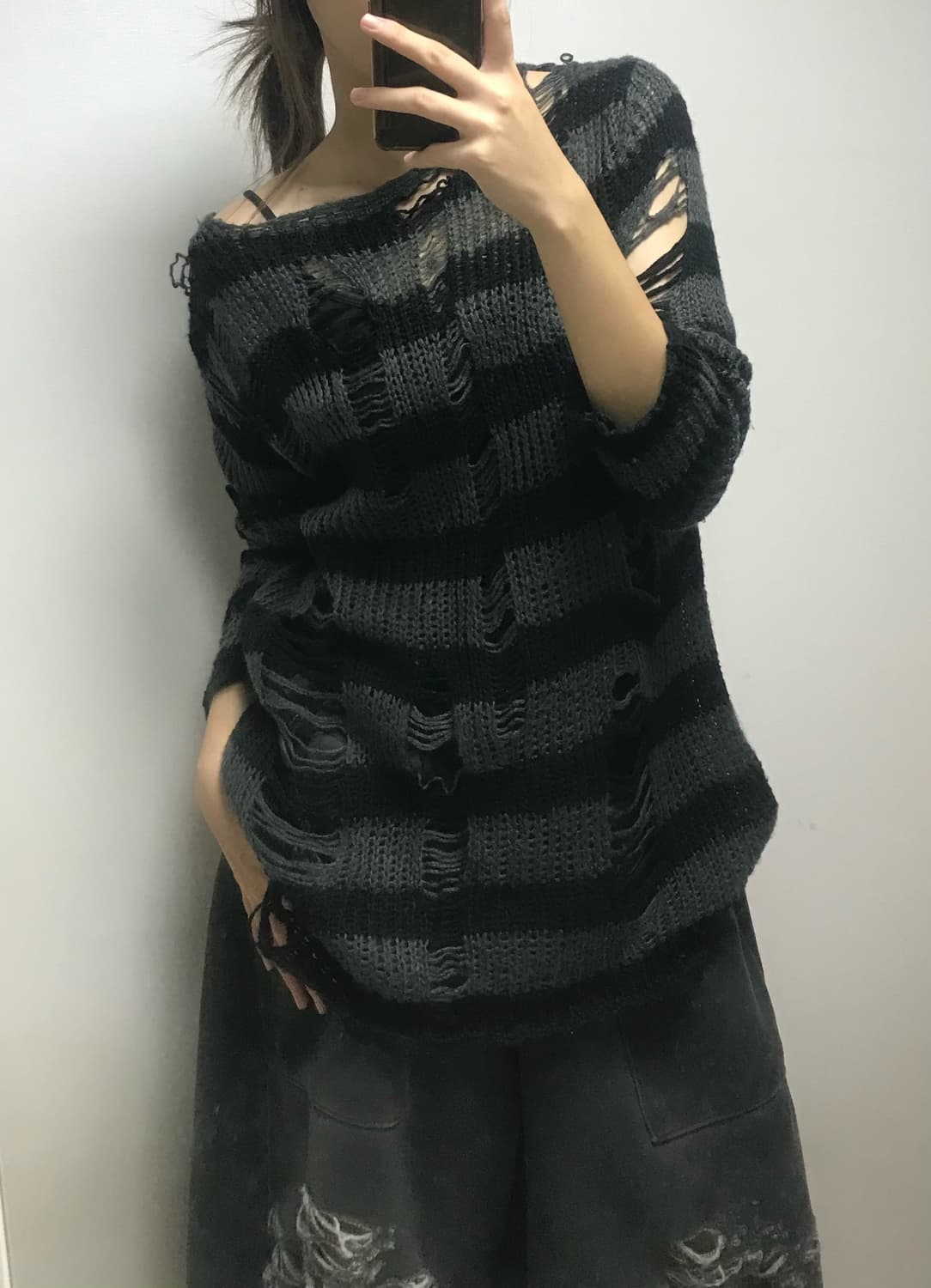 스프라이트 데미지 루즈 니트 상품이미지2