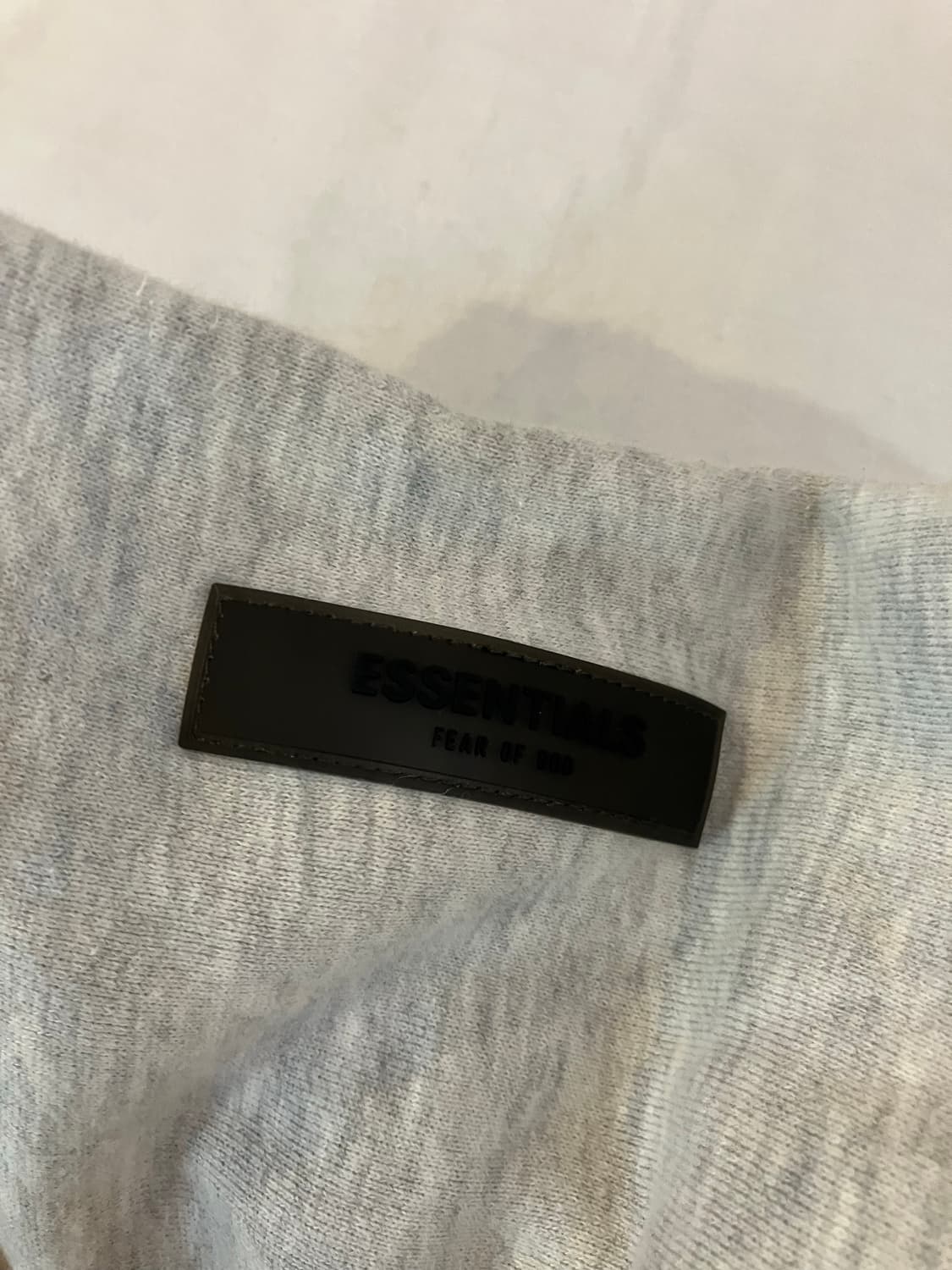 피어오브갓 에센셜 풀오버 백로고 후드티 그레이 상품이미지3