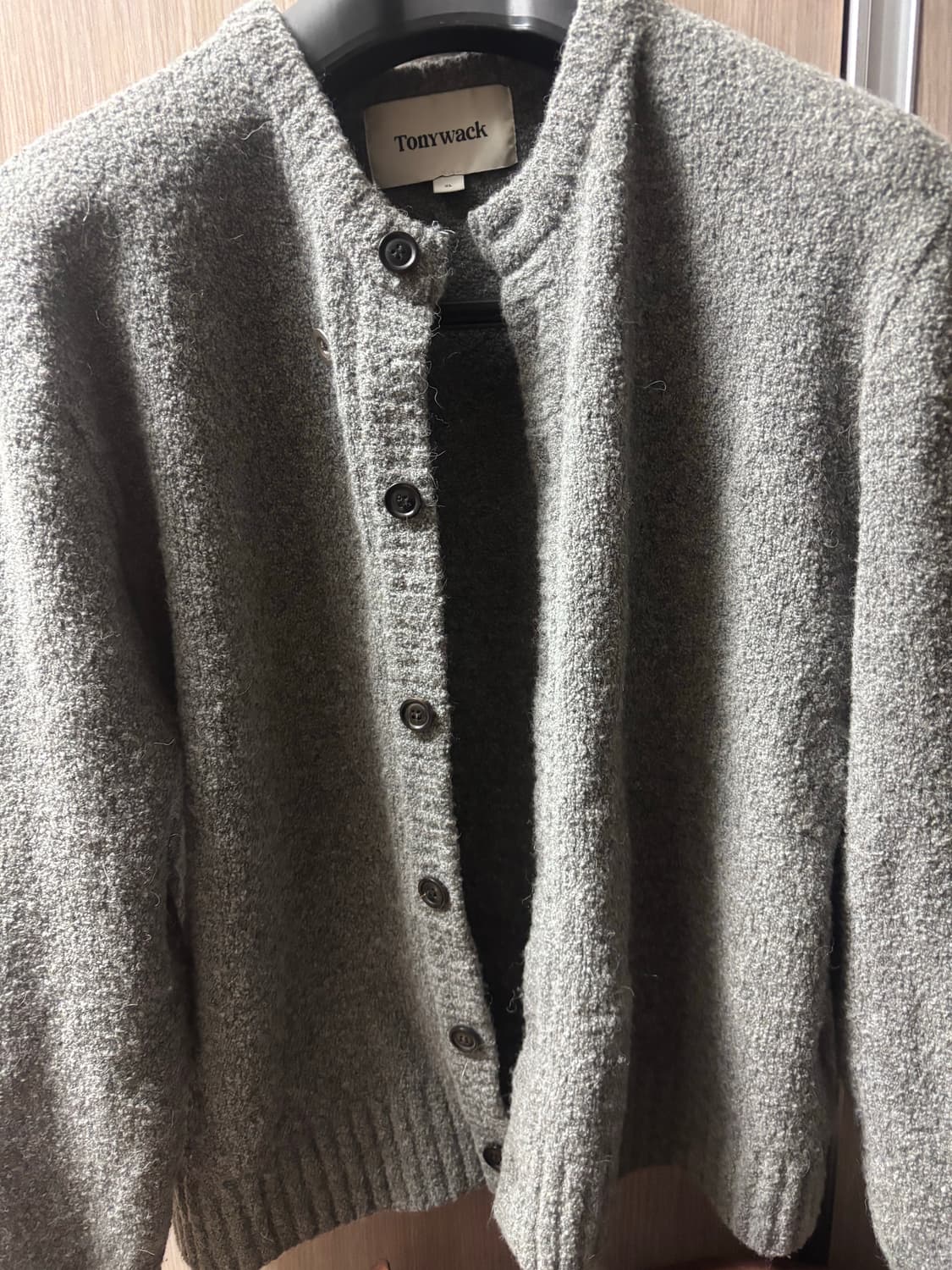 토니웩 알파카 가디건 멜란지 그레이  상품이미지1