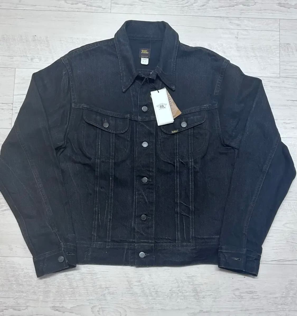 RRL LOT 271 흑청 블랙 데님 자켓 멕시코산 L 상품이미지1