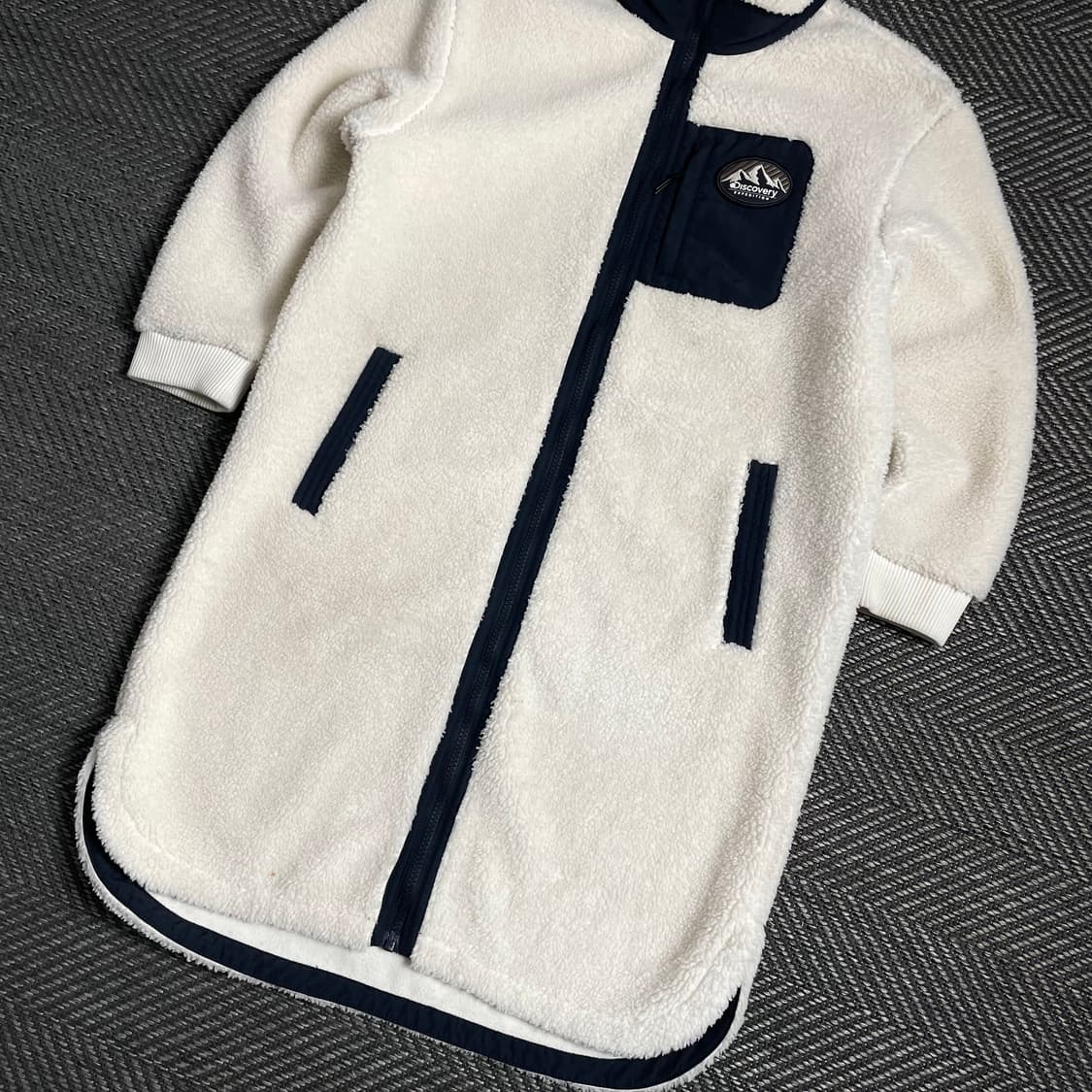 디스커버리 양털 쉐르파 반코트 롱 플리스 자켓 y 4860 상품이미지3