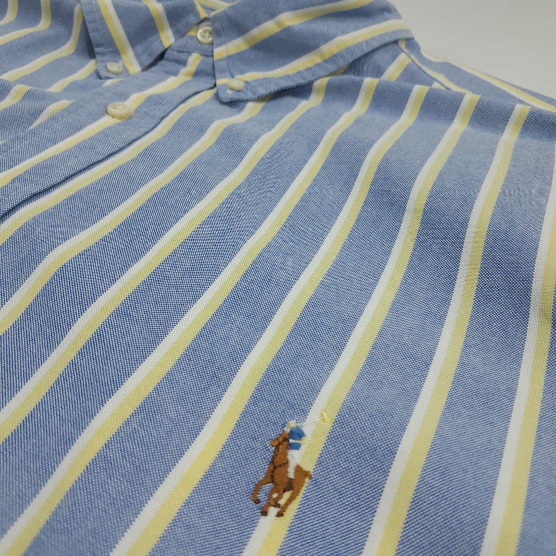 Co514 2XL Tall 폴로 랄프로렌 볼드 스트라이프 반팔 셔츠 남방 상품이미지4