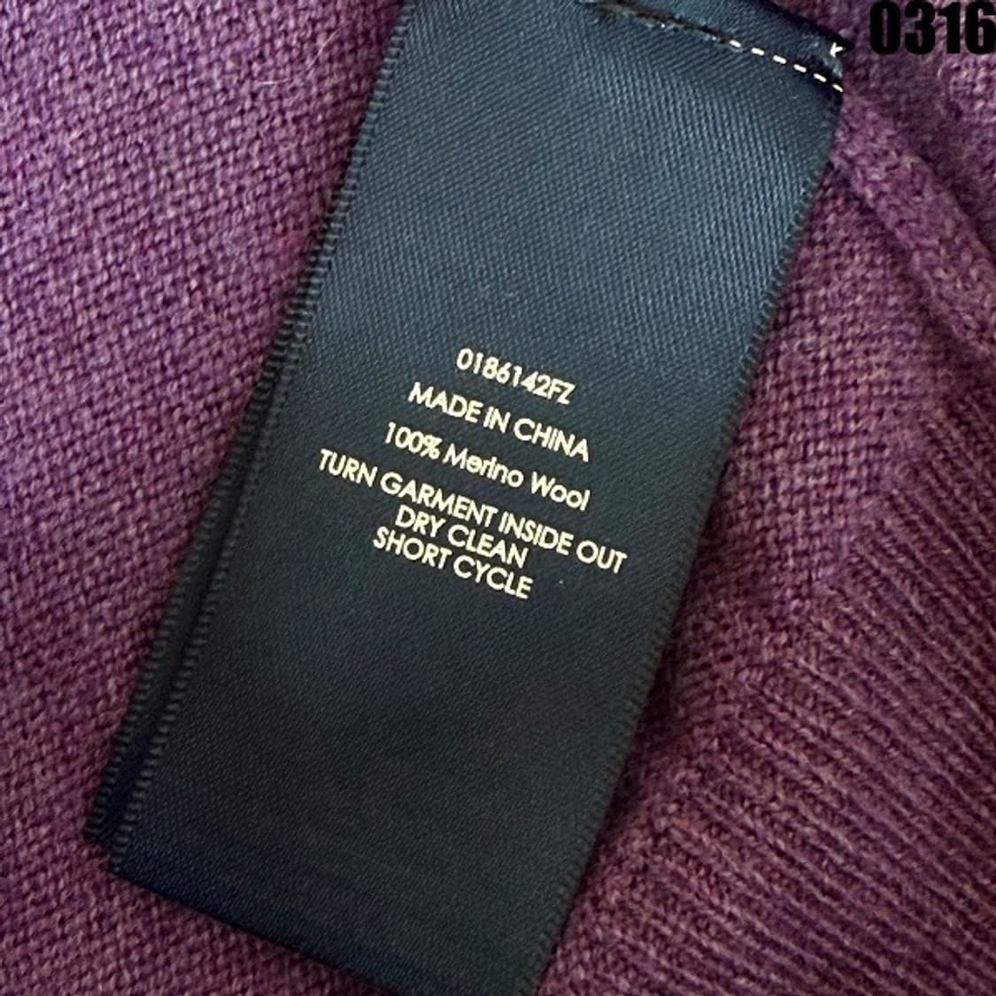 폴로 랄프로렌 메리노 울 브이넥 니트 M 0316  상품이미지6