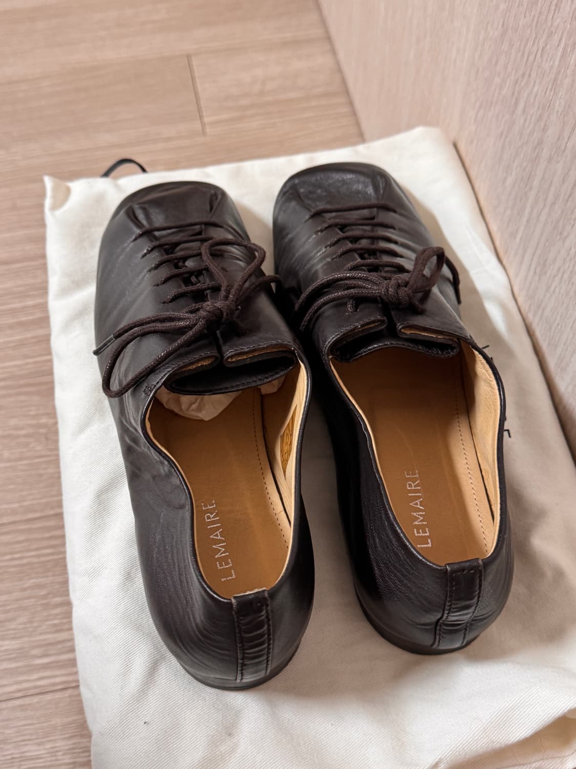 LEMAIRE 플랫 더비슈즈 36 (브라운) 상품이미지3