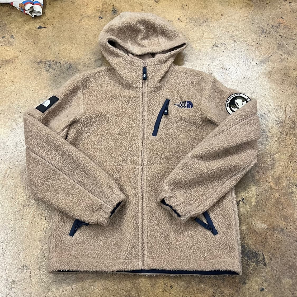 [정품/90] 노스페이스 후리스 후드 집업 베이지 b8 상품이미지2