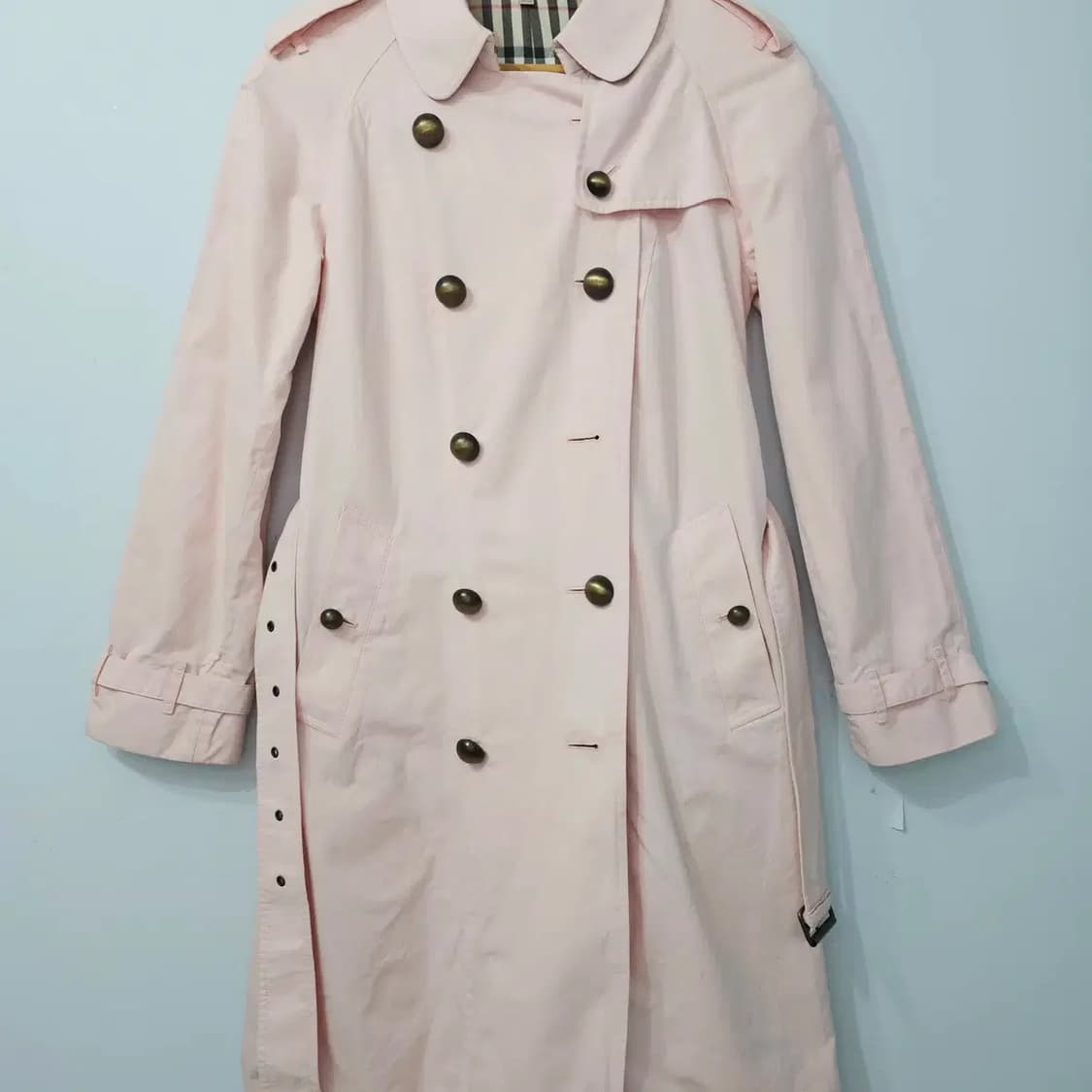 정품 버버리 핑크 트렌치 코트 55 상품이미지4