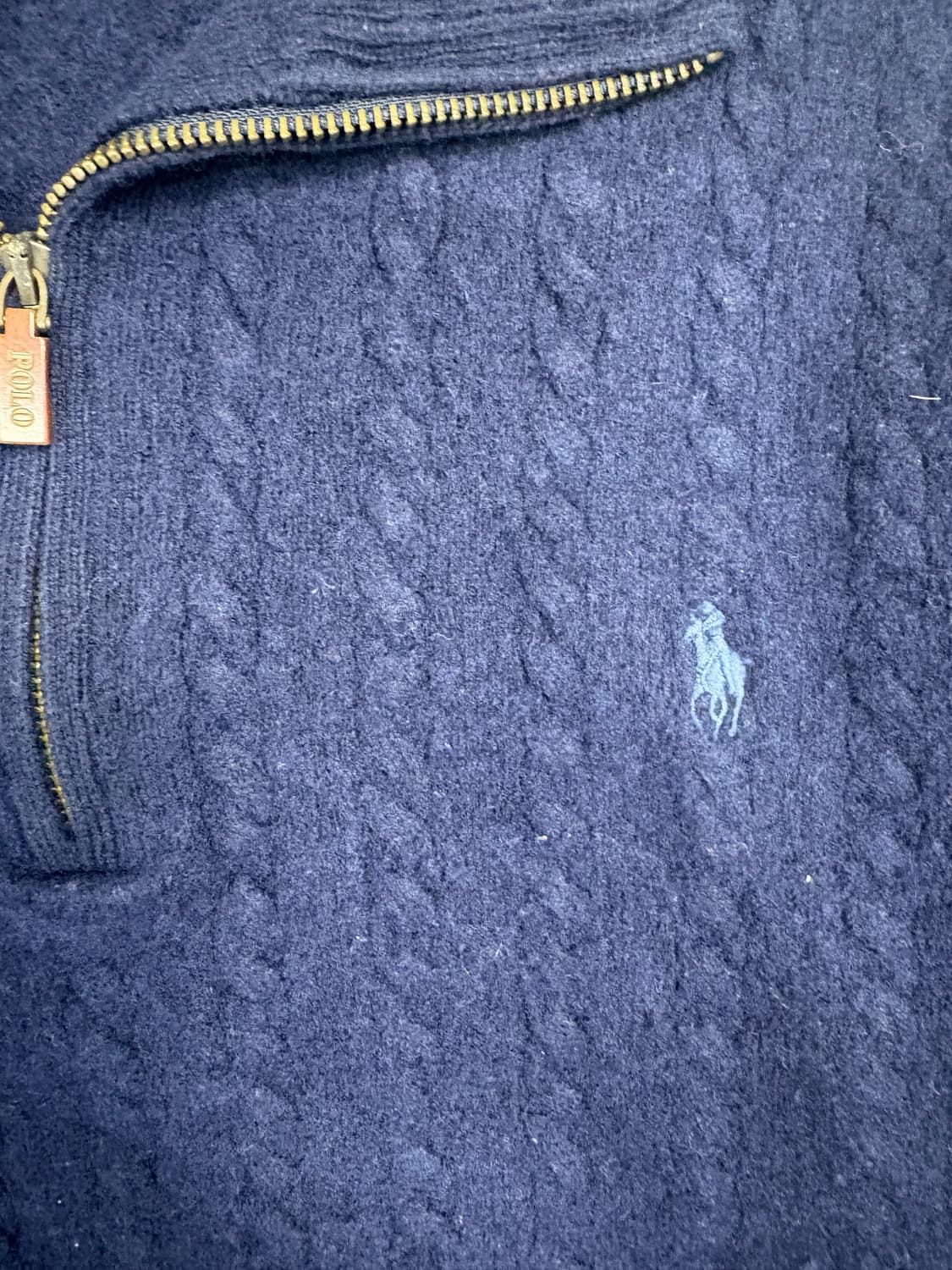 폴로 랄프로렌 네이비 니트 집업 상품이미지5