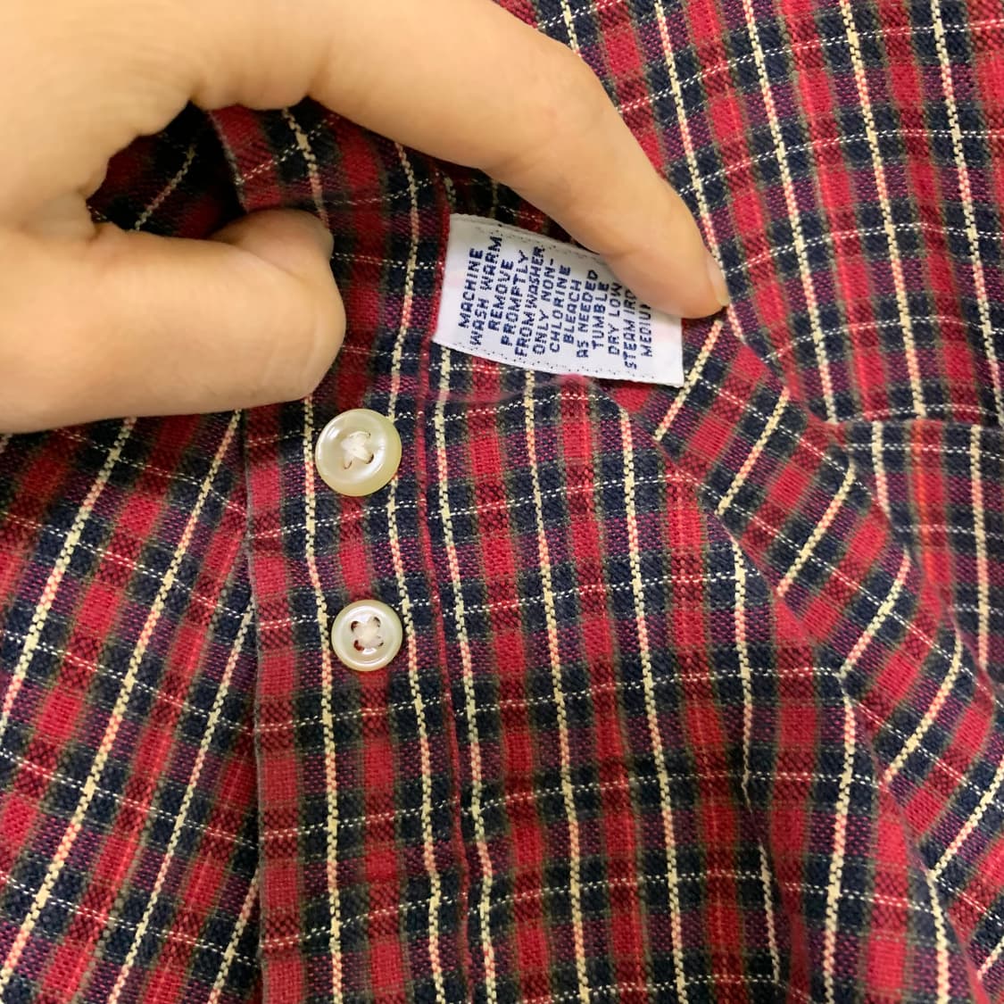 폴로 랄프로렌 블레이크 레드 체크 면 남방 긴팔 코튼 셔츠 홍콩st 상품이미지6