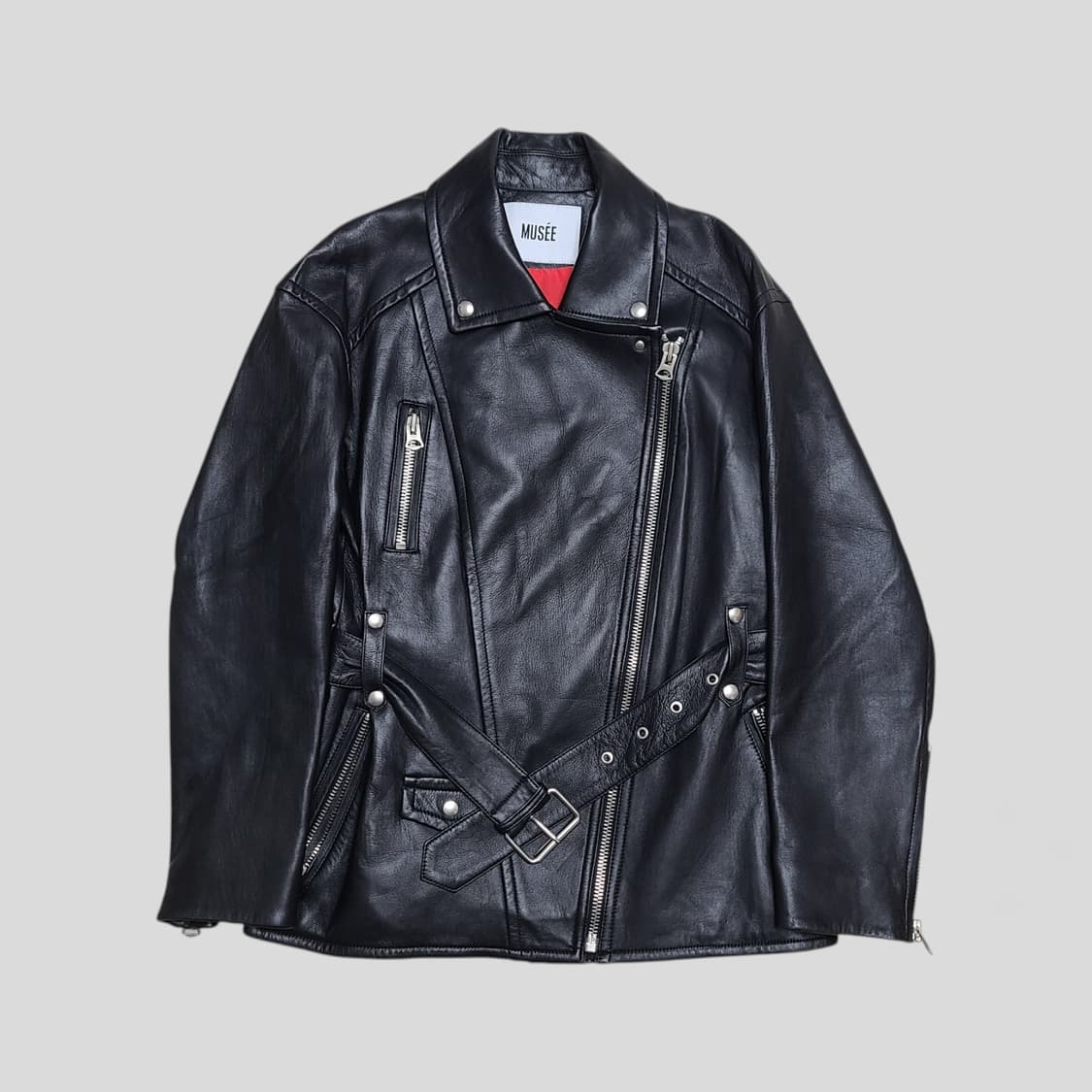 뮤제 양가죽라이더자켓 상품이미지5