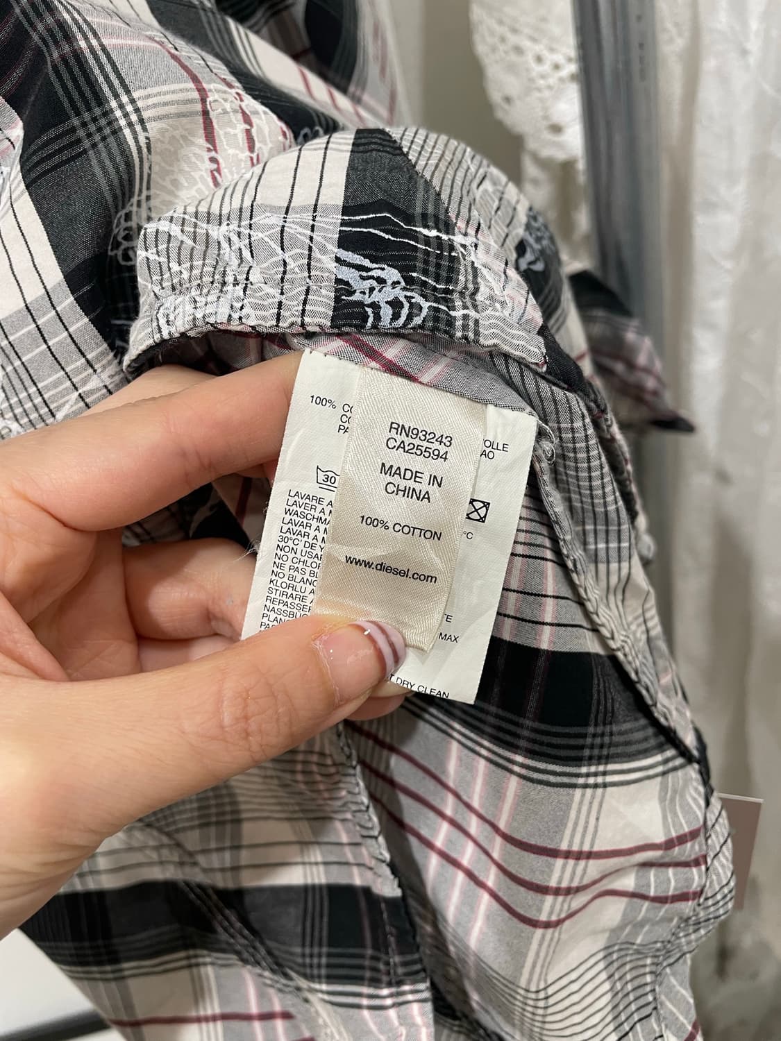 DIESEL check slim shirt 상품이미지10