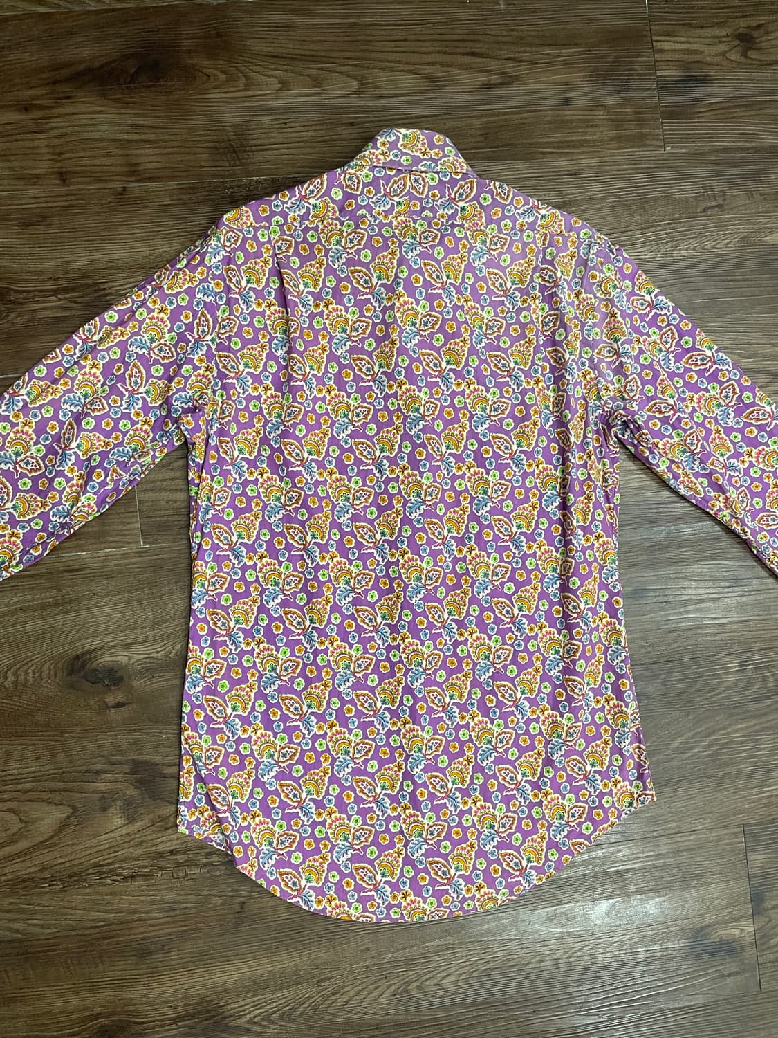 폴로 와이드카라 페이즐리 패턴 셔츠 퍼플 상품이미지8