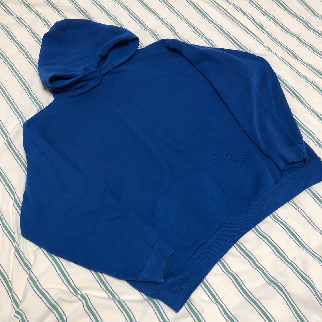 70s 러셀 후드티 XL 후디드 스웻 로얄 블루 상품이미지3