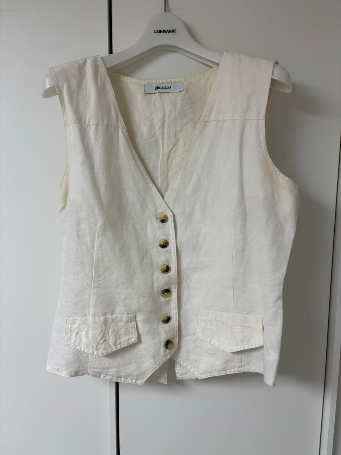 gimaguas 린넨 베스트 L 상품이미지3
